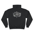 Champion Hoodie — Lineman with American Flag & Tactical Skull Graphic