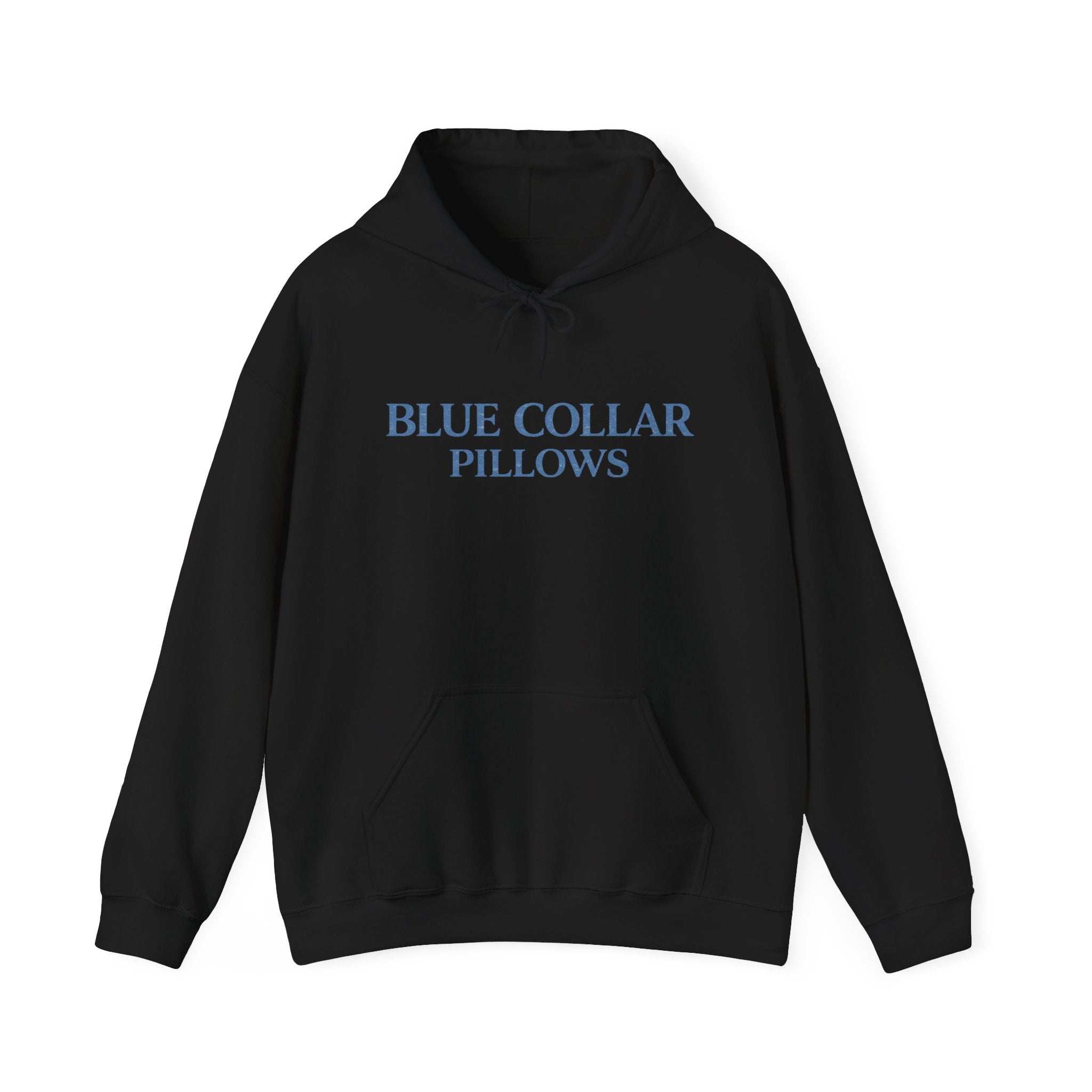 Blue Collar Pillows Hoodie — Minimalist Workwear-Inspired Pullover