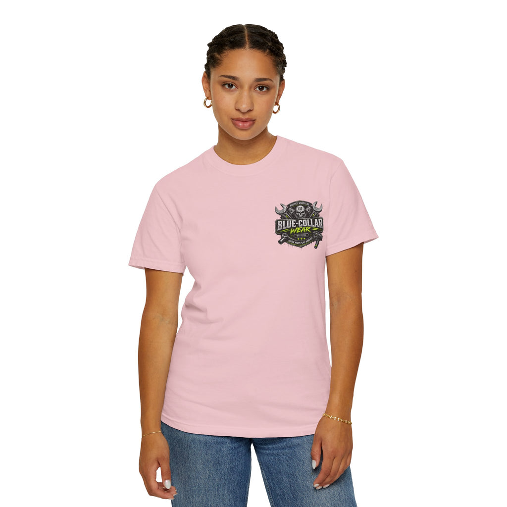 Blue-Collar Wear T-Shirt Mechanic – 'Work Hard Play Harder' Vintage Mechanics Tee