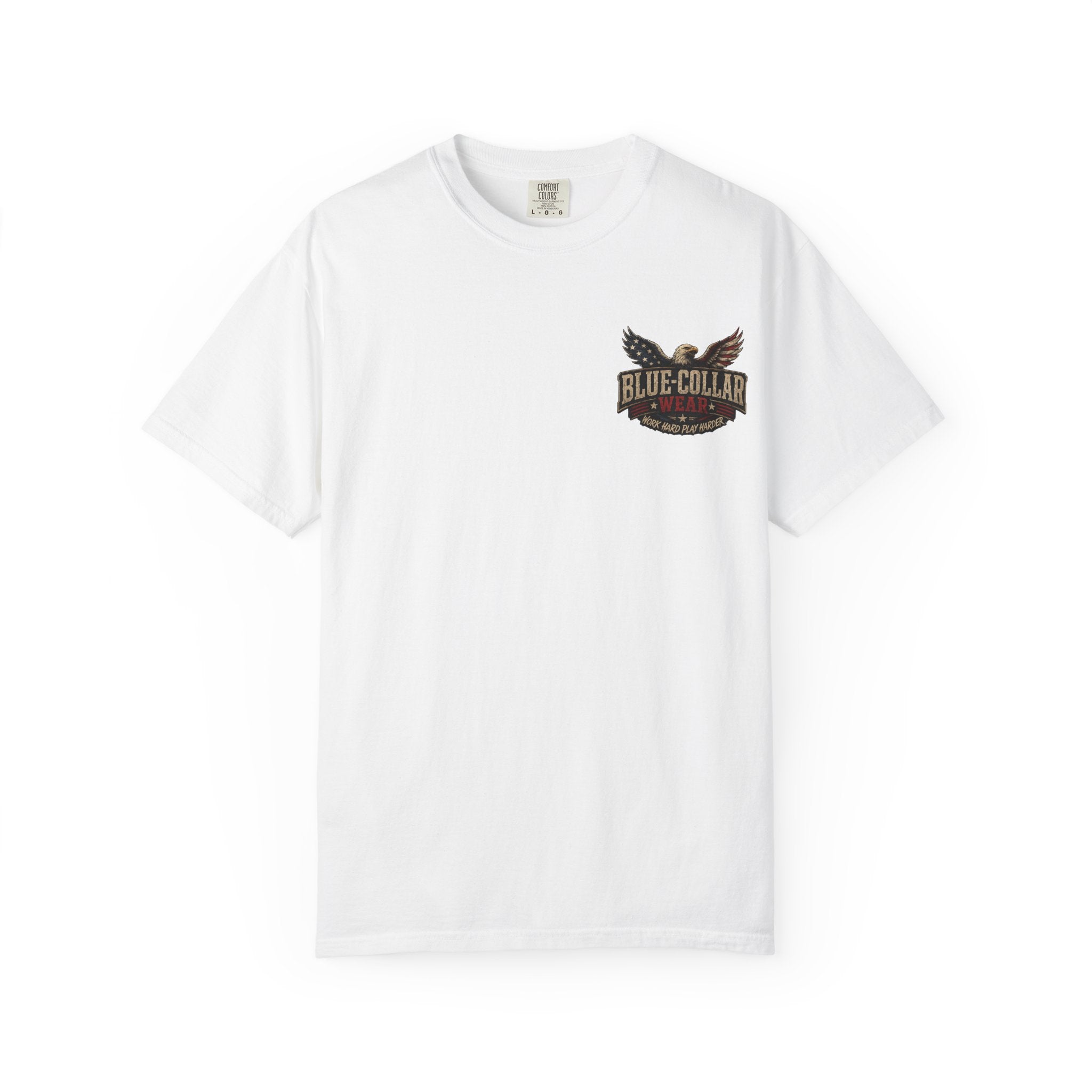 'Merica Motorcycle Eagle T-Shirt — Blue Collar 4th of July Graphic Tee