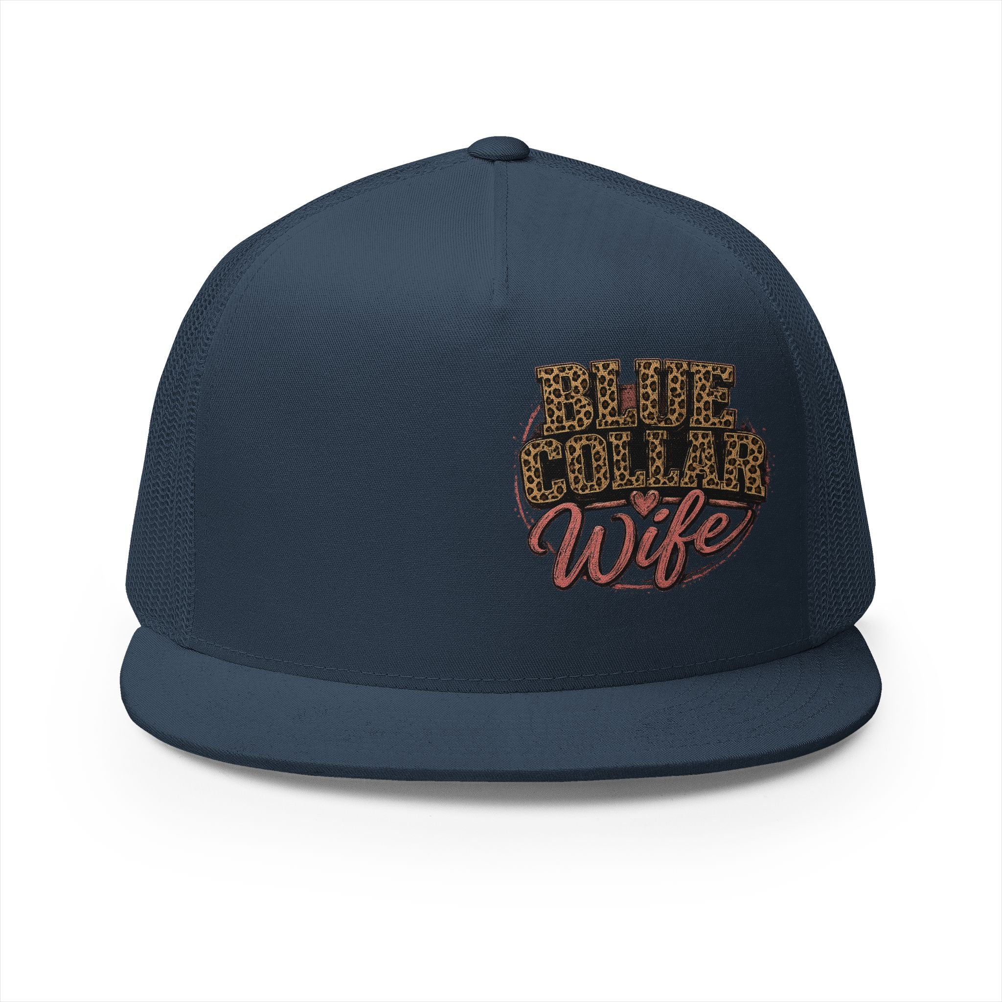 Blue Collar Wife Trucker Cap – Leopard Print Workwife Snapback