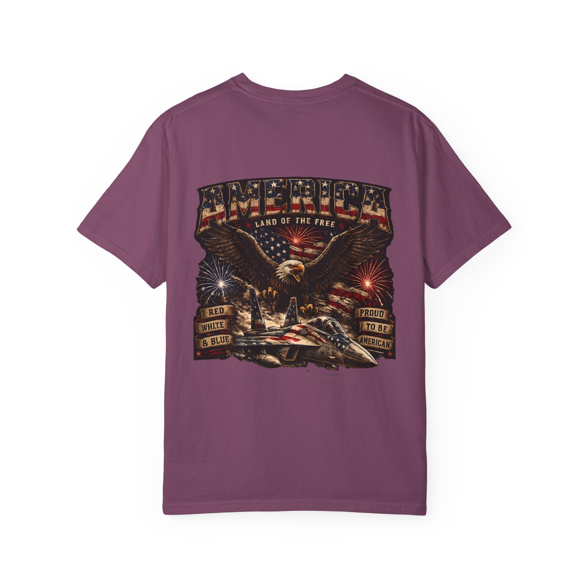Patriotic 'America Land of the Free' T-Shirt — Eagle & Flag Graphic