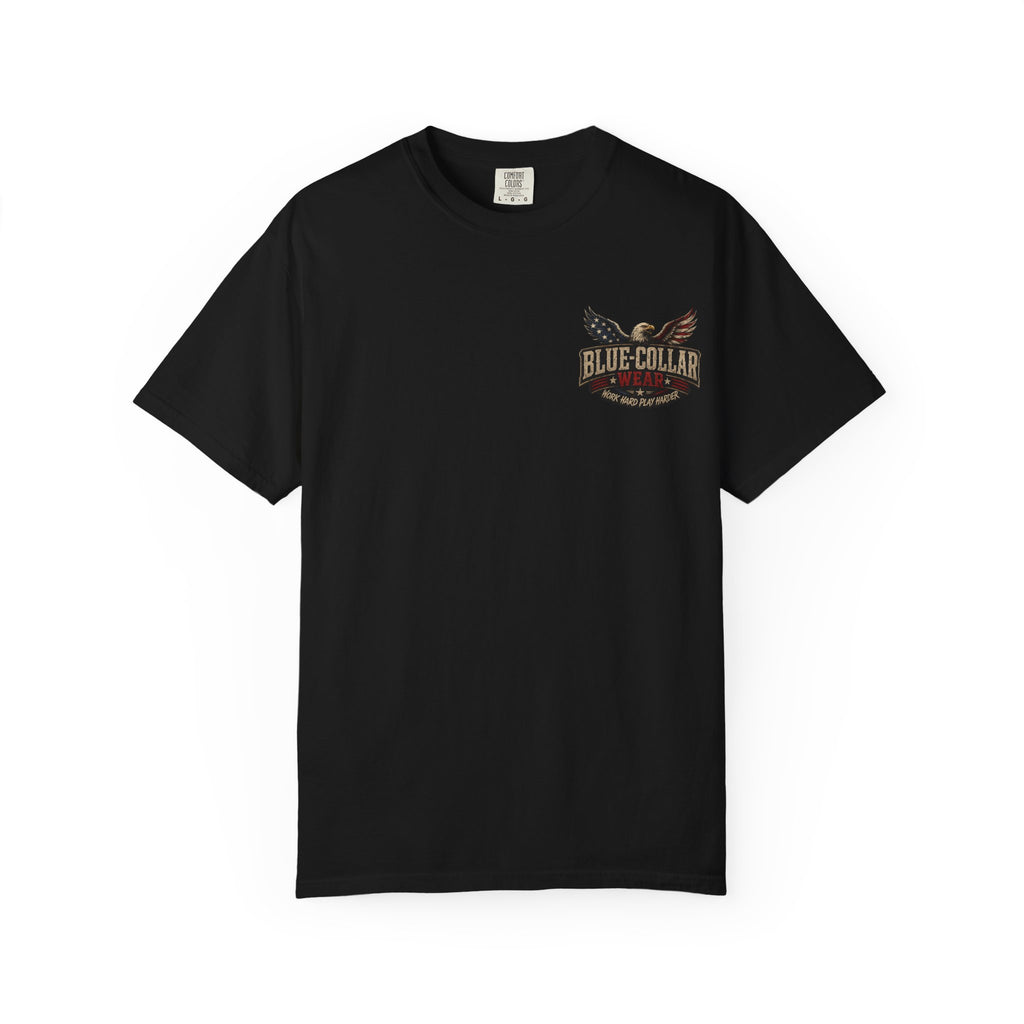 American Boot In Your Ass T-Shirt — 'Blue Collar' Patriotic Workwear Tee