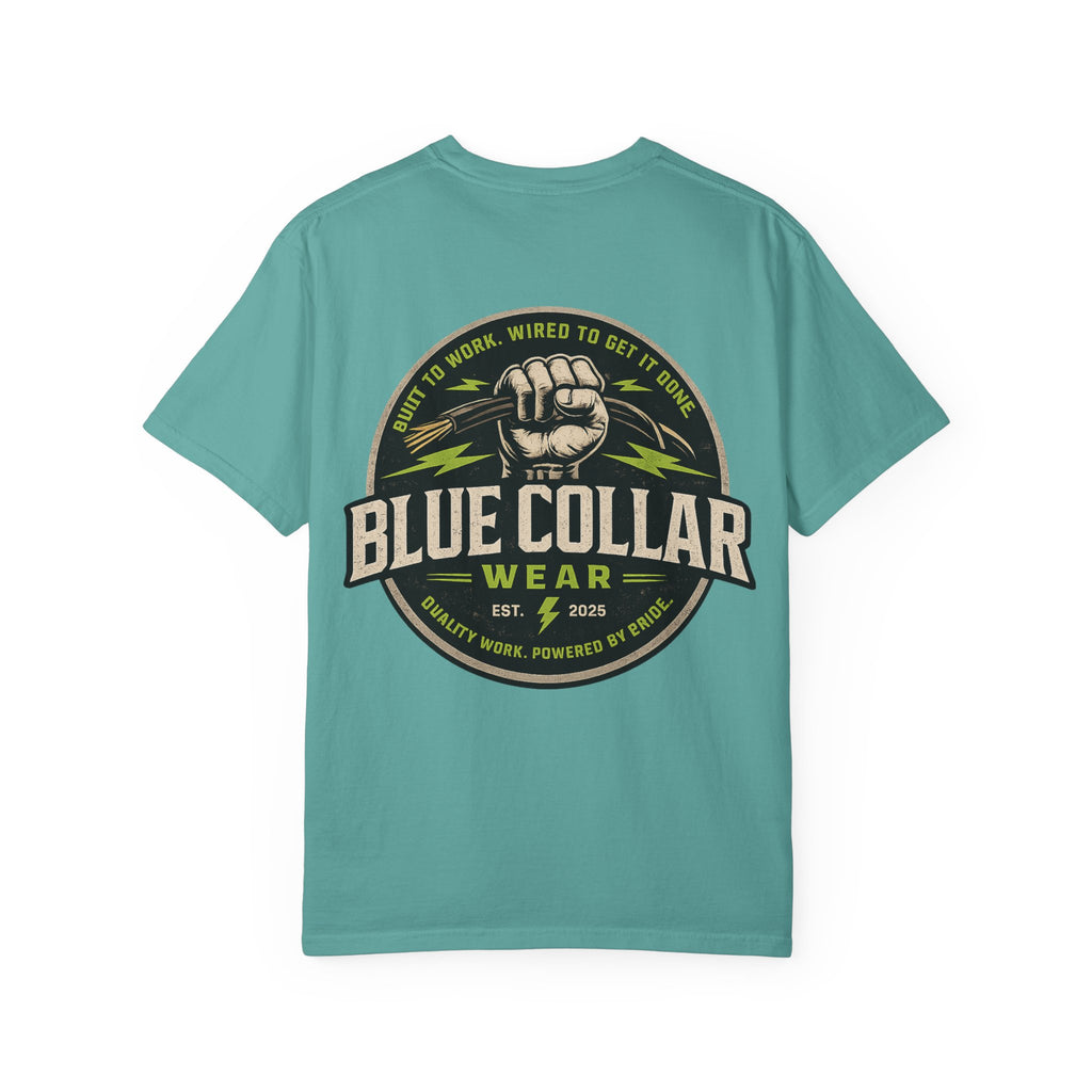 Blue Collar Wear T‑Shirt — Workwear Graphic Tee (“Blue Collar” Fist Logo)