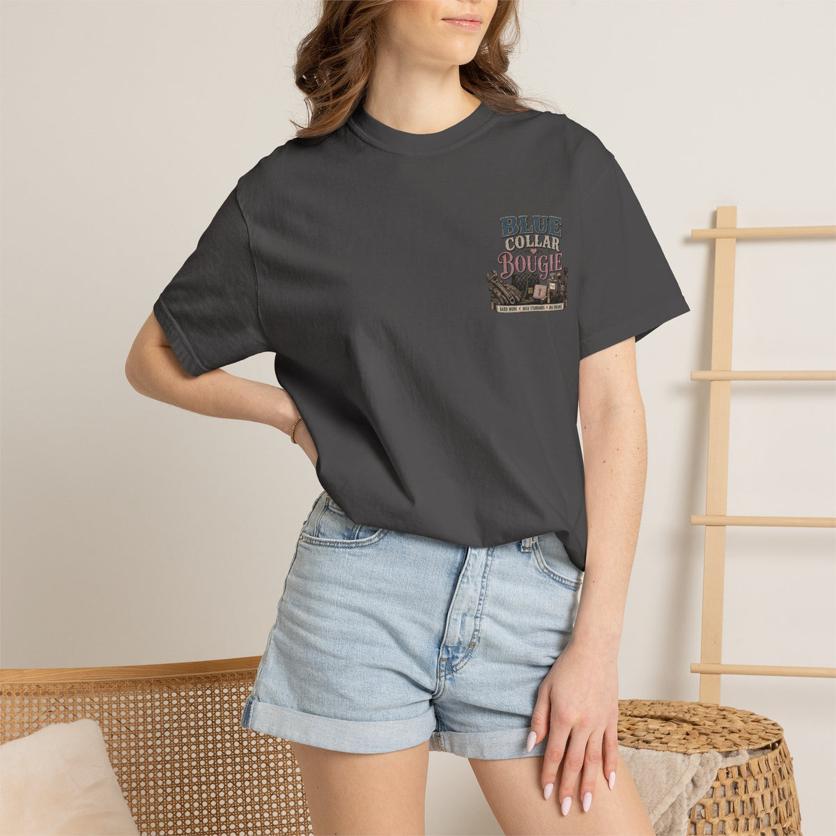 Blue Collar Bougie T-Shirt — Workwear Vintage Graphic Tee