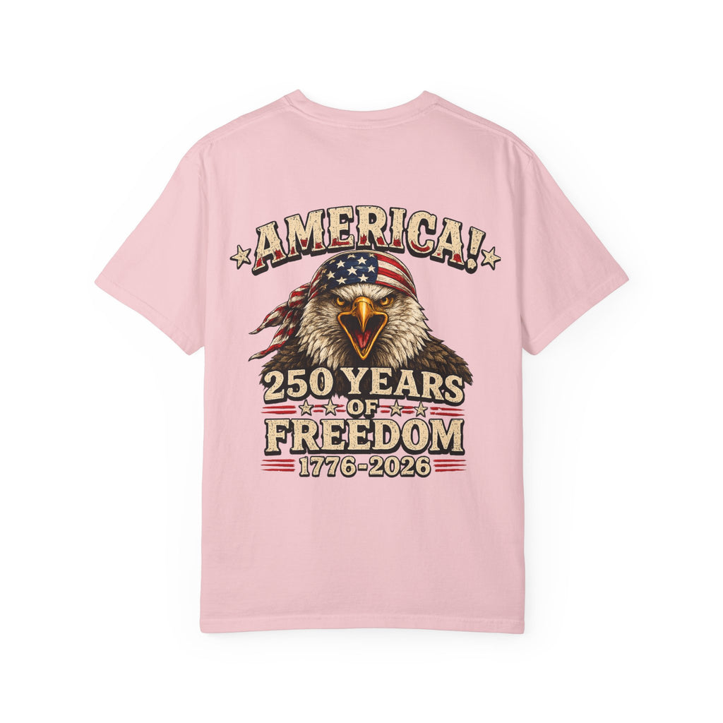 250 Years of Freedom Eagle T-Shirt — America 1776–2026 Patriotic Tee