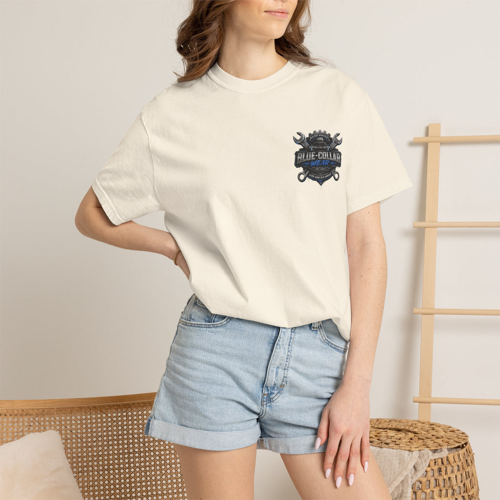 Blue-Collar Wear T-Shirt Mechanic — Busted Knuckles Mechanics Graphic Tee