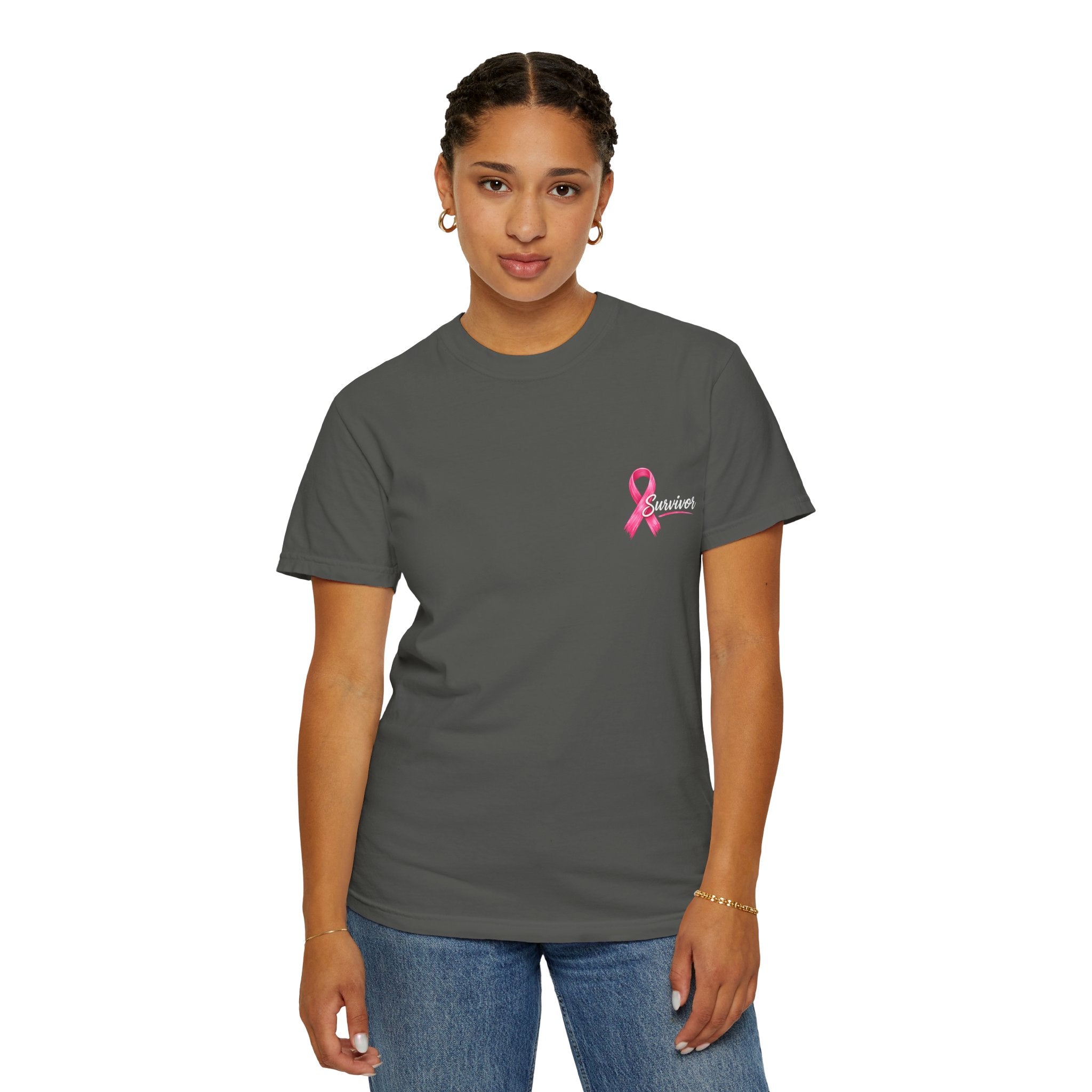 Breast Cancer Survivor T-Shirt — 'Survivor' Pink Ribbon Awareness Tee