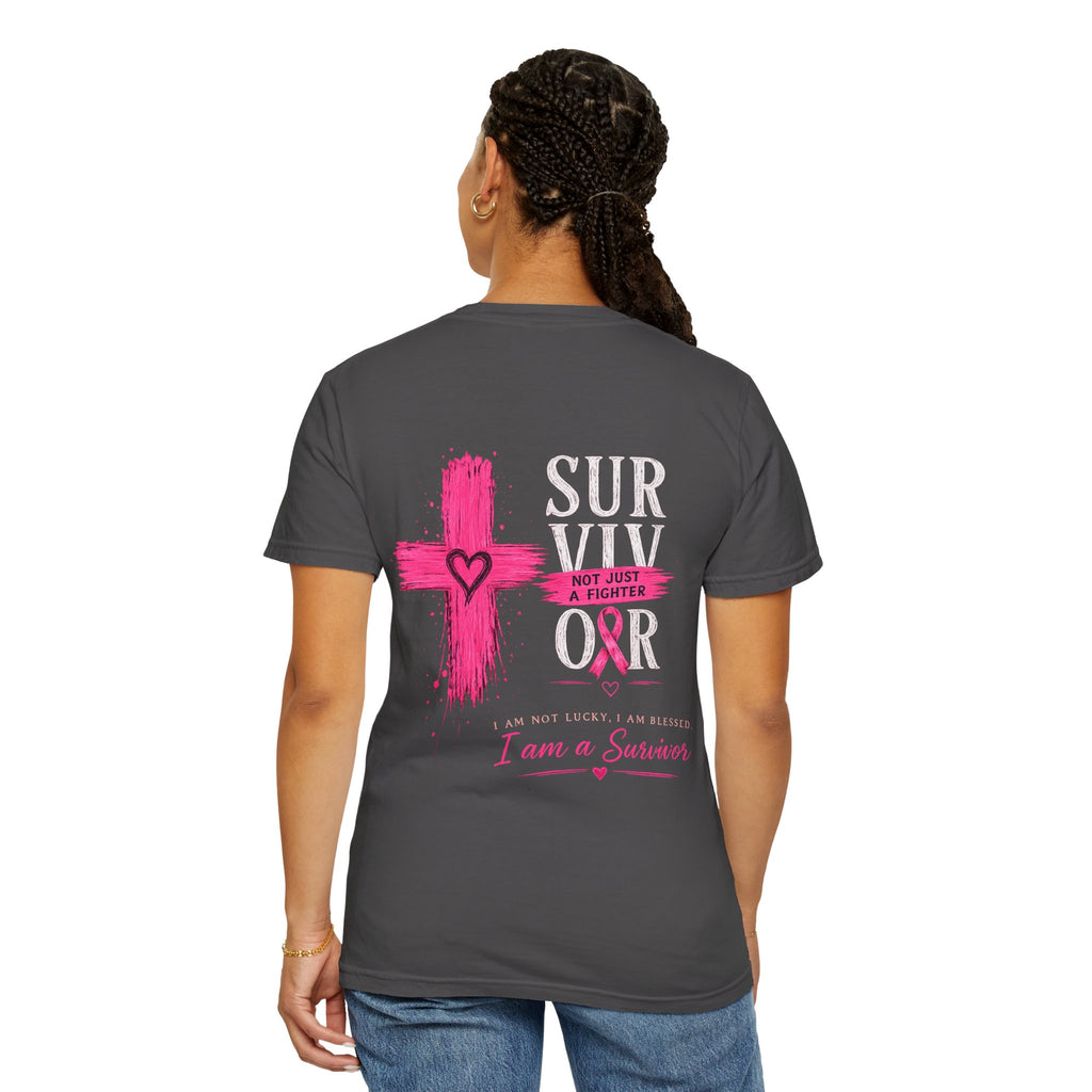 Breast Cancer Survivor T-Shirt — 'Survivor' Pink Ribbon Awareness Tee