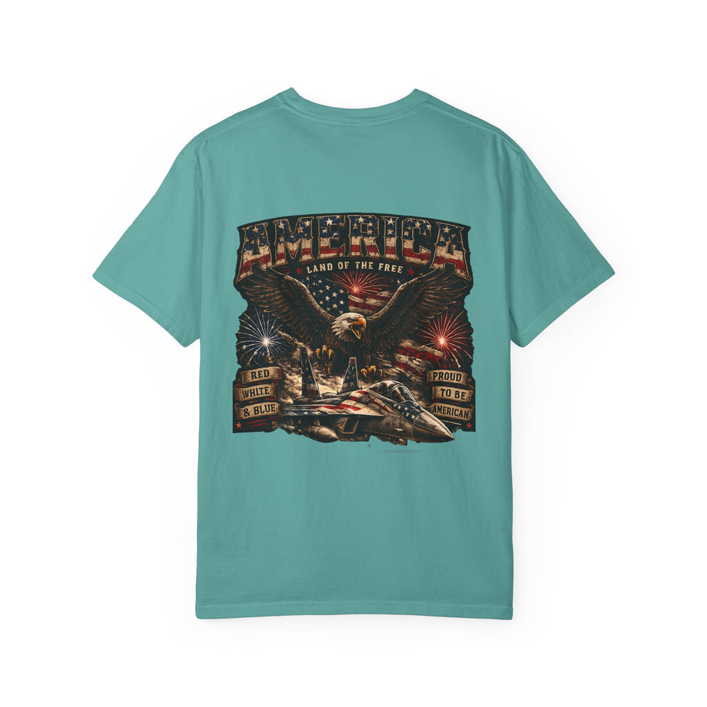 Patriotic 'America Land of the Free' T-Shirt — Eagle & Flag Graphic