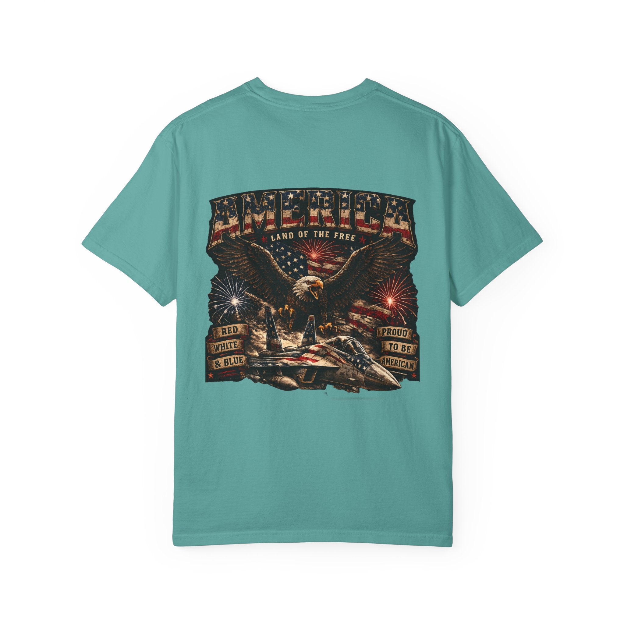 Patriotic 'America Land of the Free' T-Shirt — Eagle & Flag Graphic