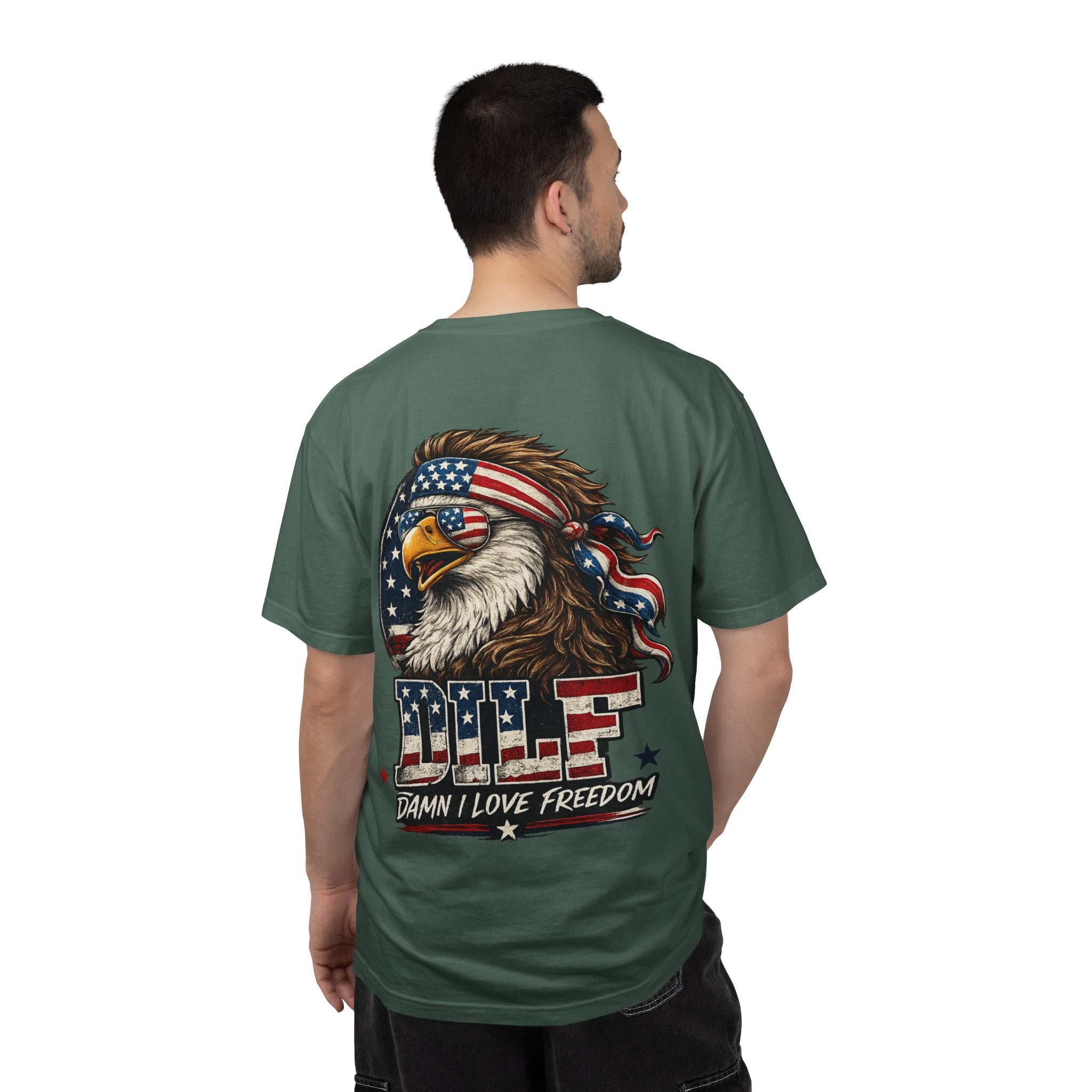 DILF Eagle T-Shirt — Patriotic "Damn I Love Freedom" Graphic Tee