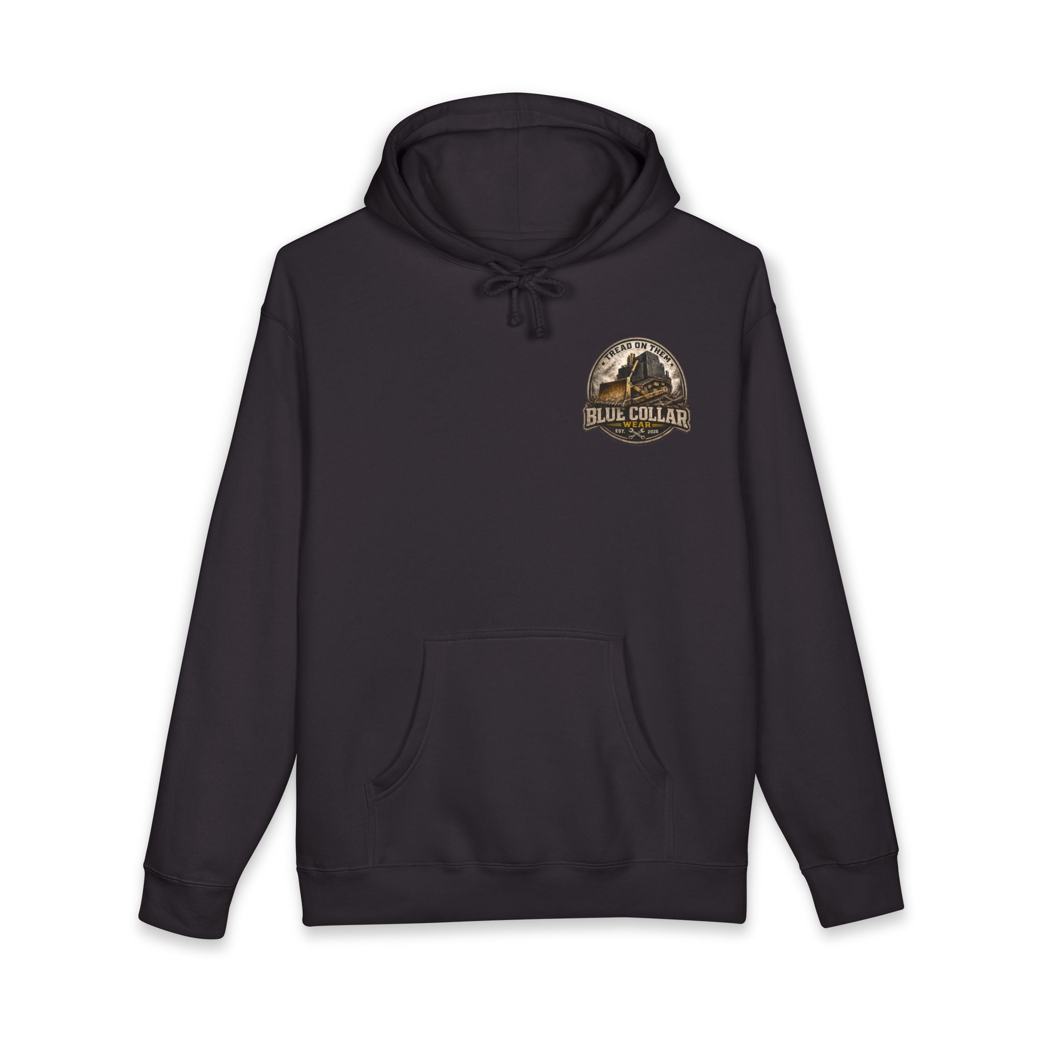 Blue Collar Hoodie — Vintage Workwear 'Tread On Them' Heavyweight Hooded Sweatshirt