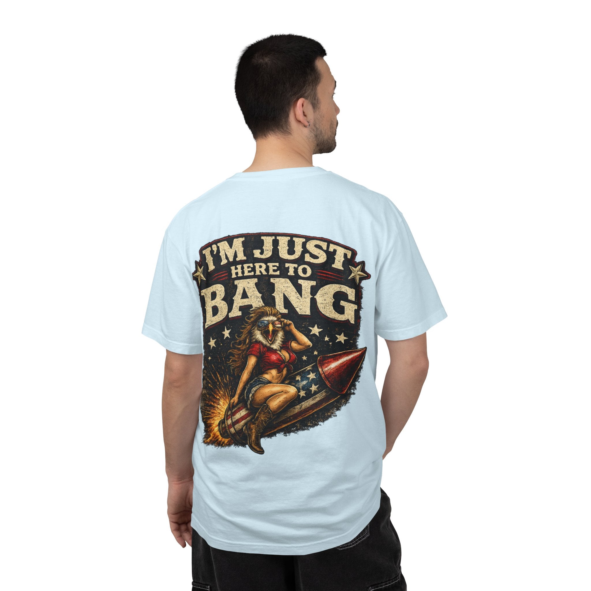 Vintage Pinup 'I'm Just Here to Bang' T‑Shirt