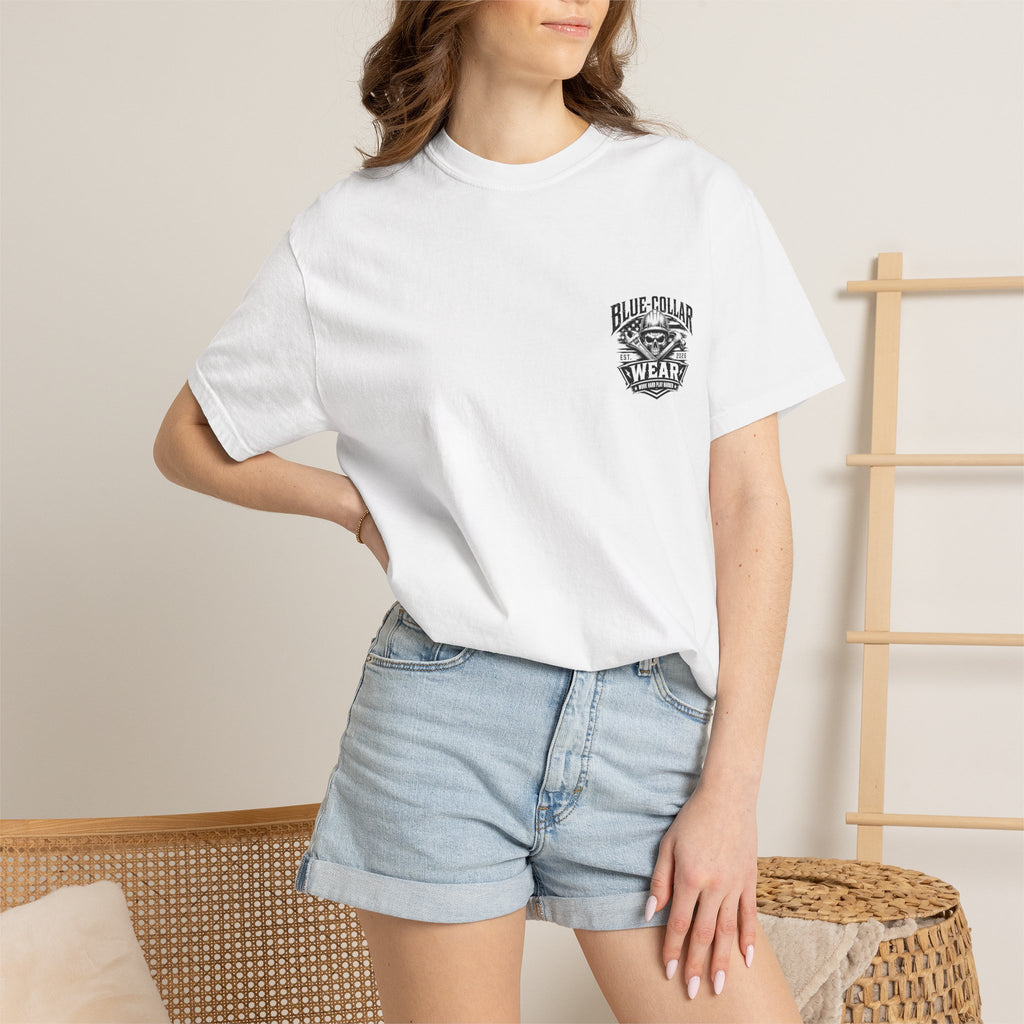 Oil Rig Illustration T-shirt | Fuck Fight Trip Pipe