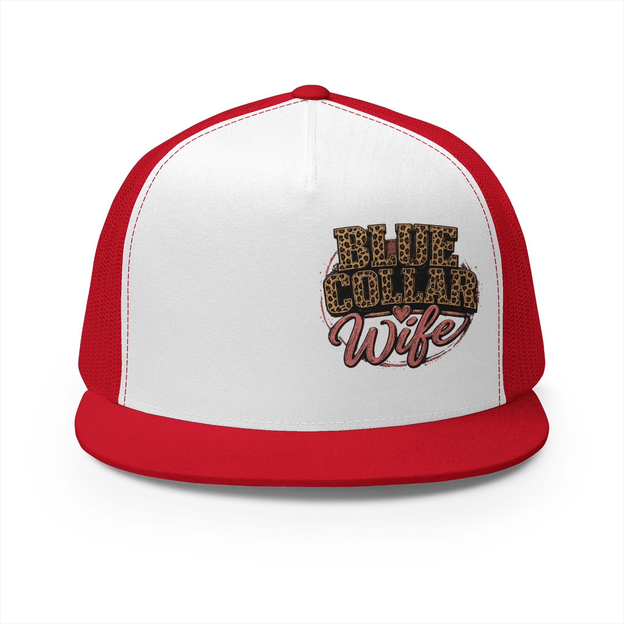 Blue Collar Wife Trucker Cap – Leopard Print Workwife Snapback