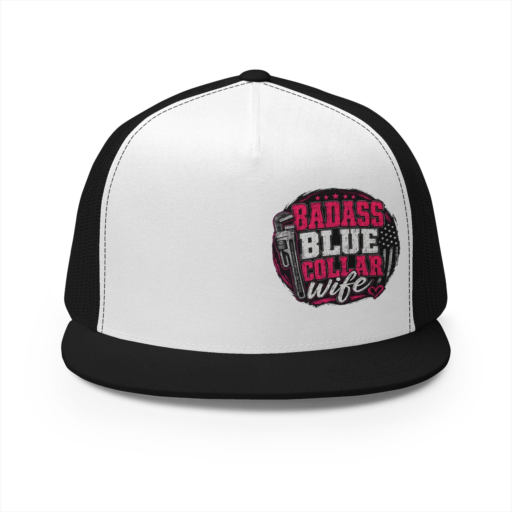 Badass Blue Collar Wife Trucker Cap