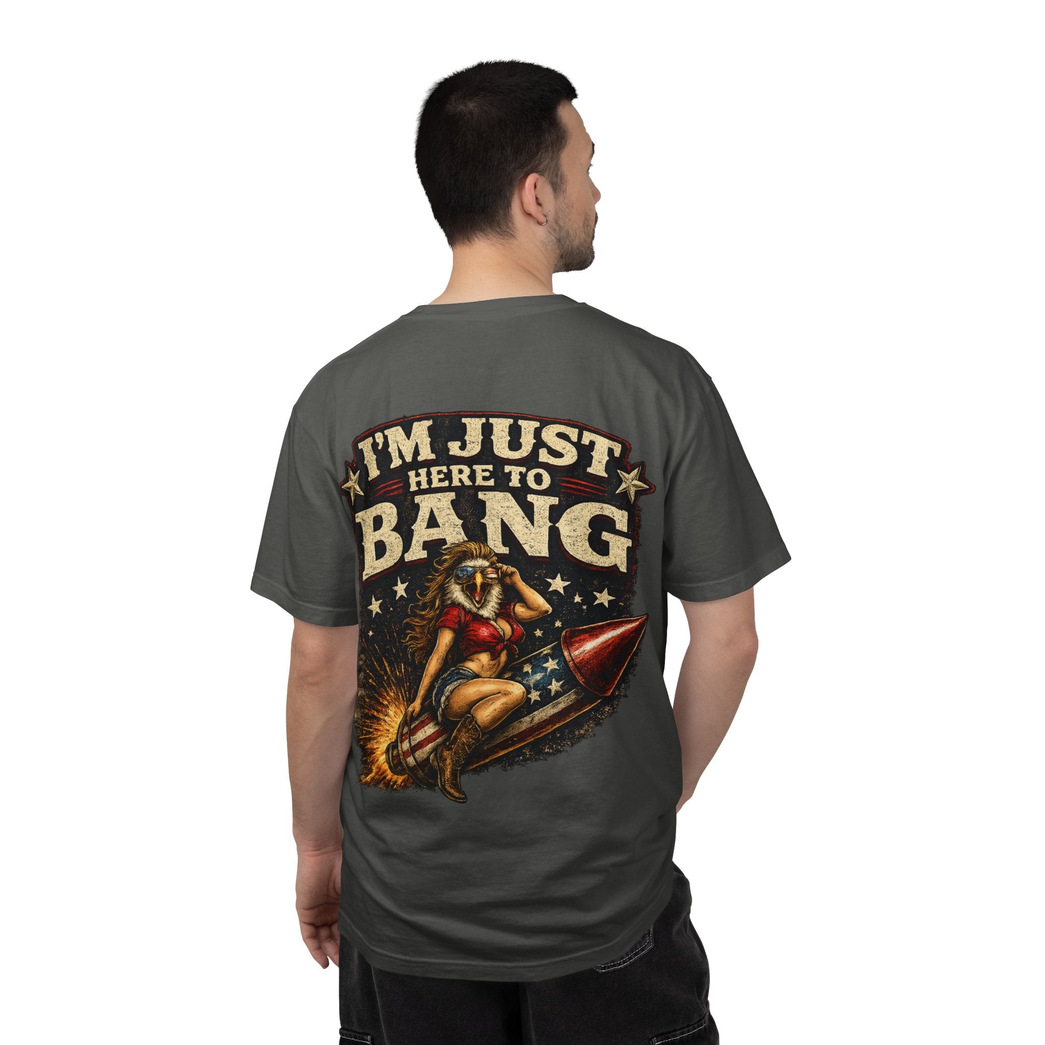 Vintage Pinup 'I'm Just Here to Bang' T‑Shirt