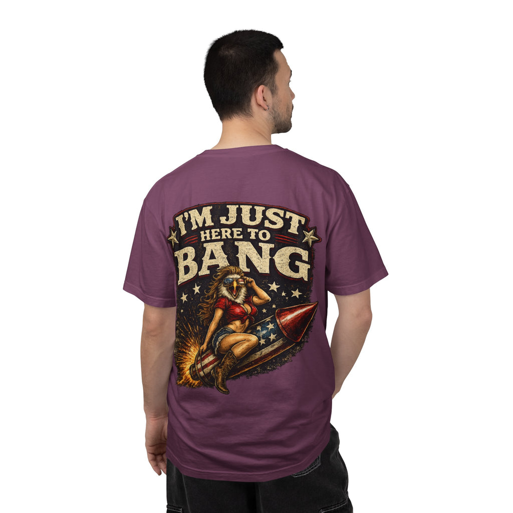 Vintage Pinup 'I'm Just Here to Bang' T‑Shirt