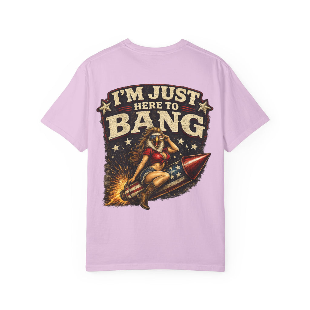 Vintage Pinup 'I'm Just Here to Bang' T‑Shirt