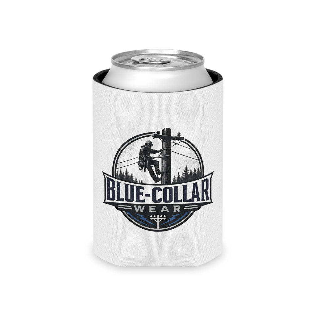 Blue-Collar Wear KOOZIE — Lineman Logo Beer Koozie