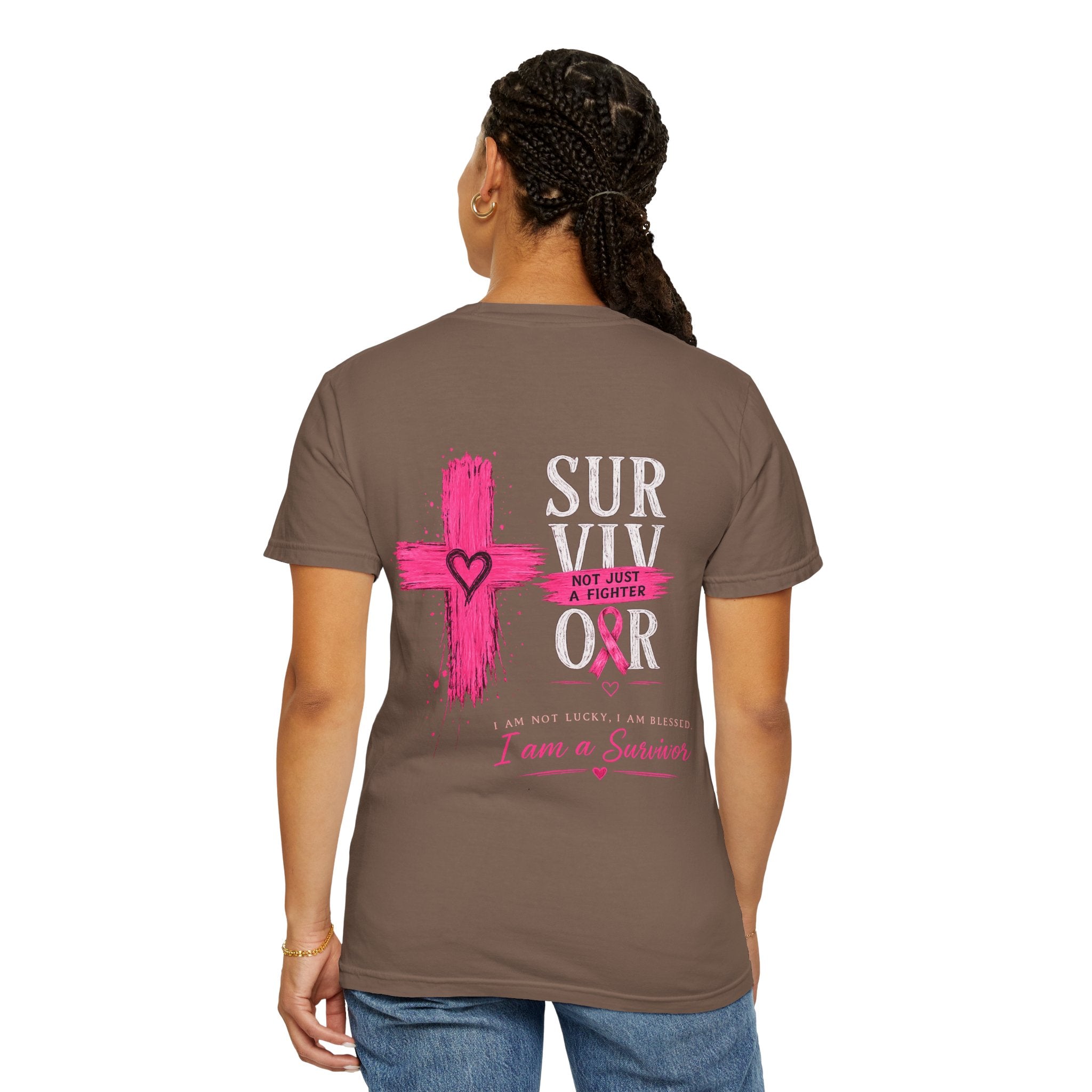 Breast Cancer Survivor T-Shirt — 'Survivor' Pink Ribbon Awareness Tee