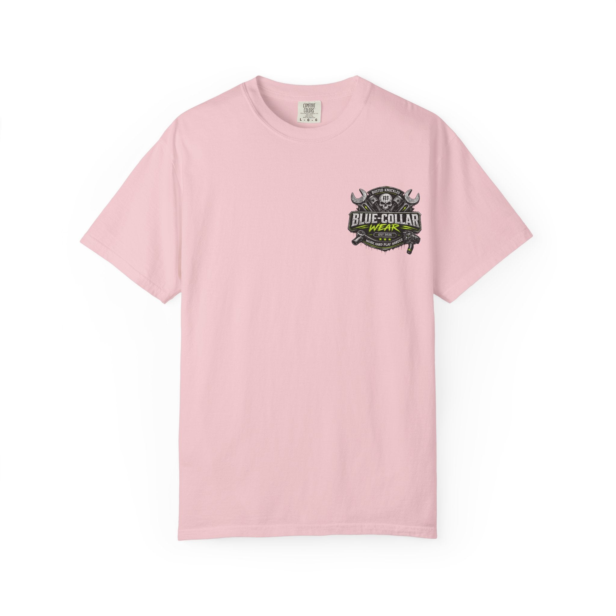 Blue-Collar Wear T-Shirt Mechanic — "Busted Knuckles" Workwear Graphic