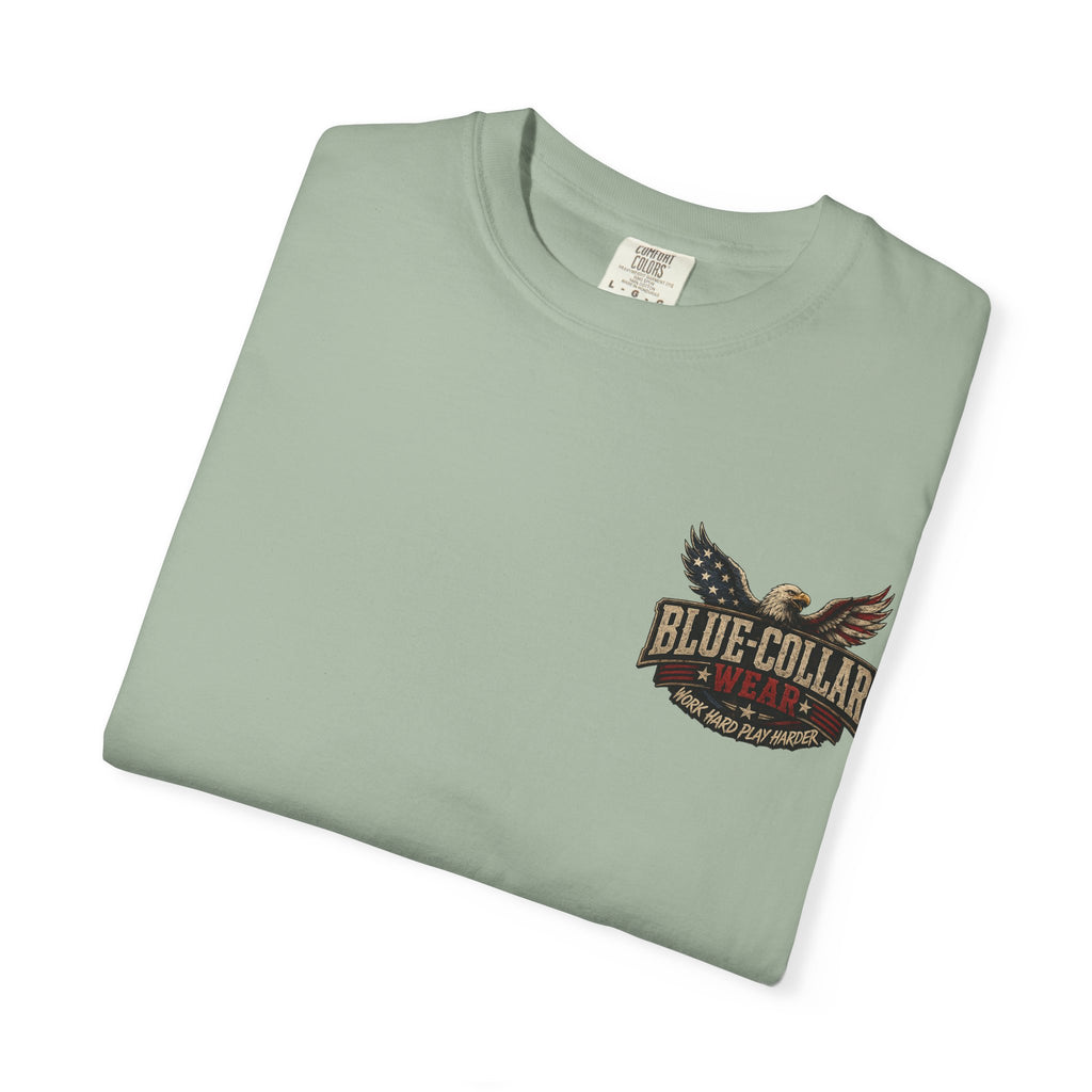 American Boot In Your Ass T-Shirt — 'Blue Collar' Patriotic Workwear Tee