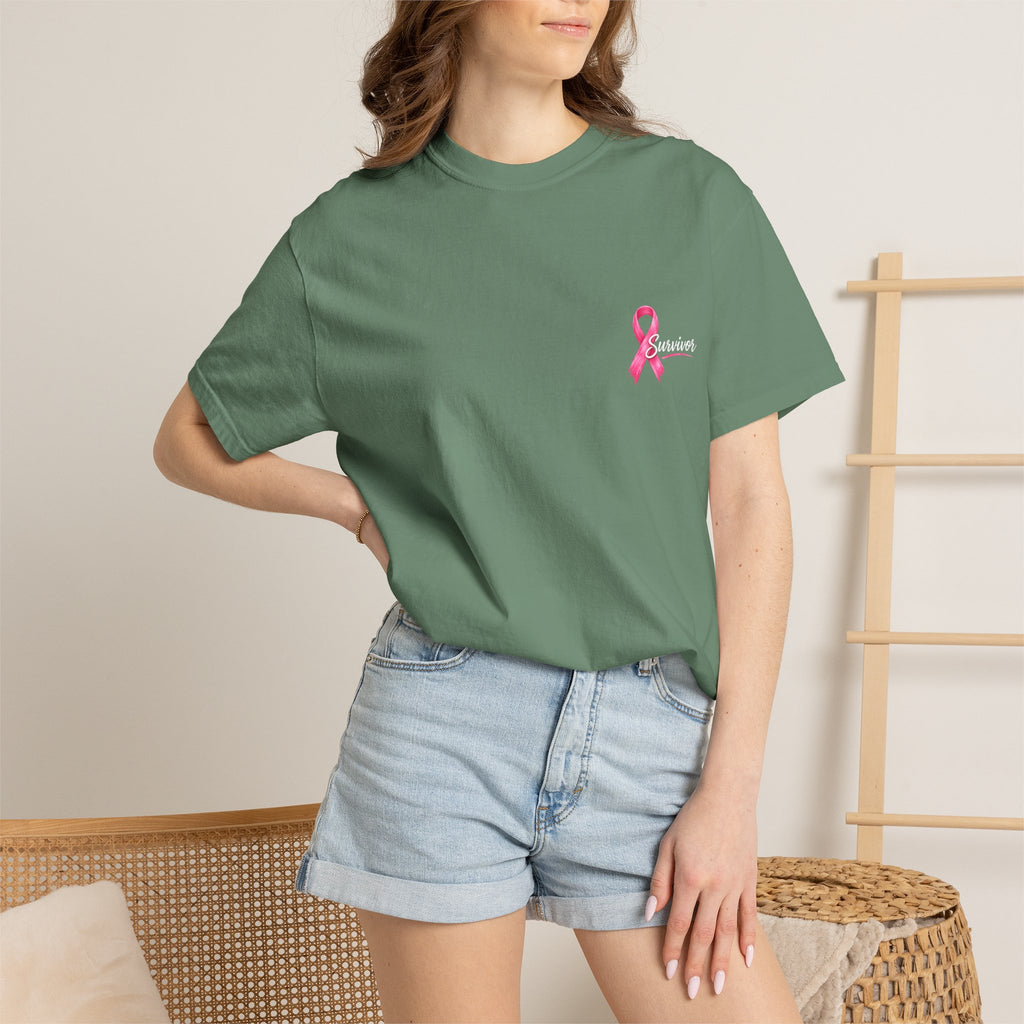 Breast Cancer Survivor T-Shirt — 'Survivor' Pink Ribbon Awareness Tee