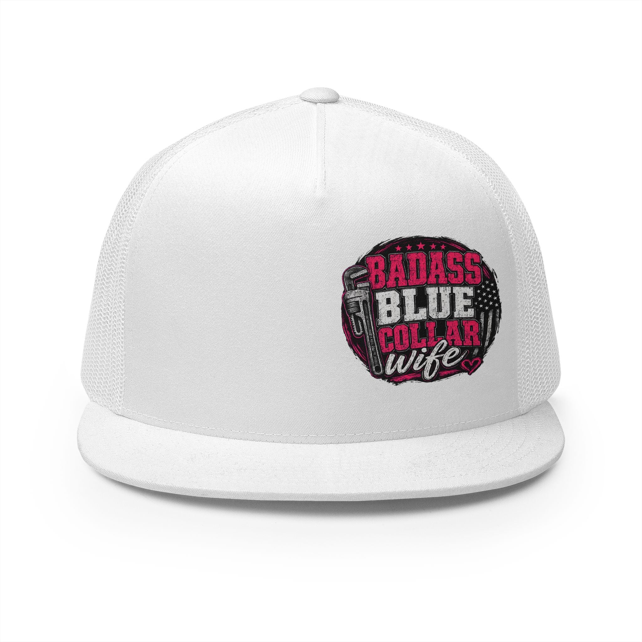 Badass Blue Collar Wife Trucker Cap