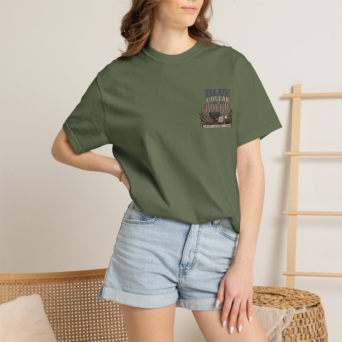 Blue Collar Bougie T-Shirt — Workwear Vintage Graphic Tee