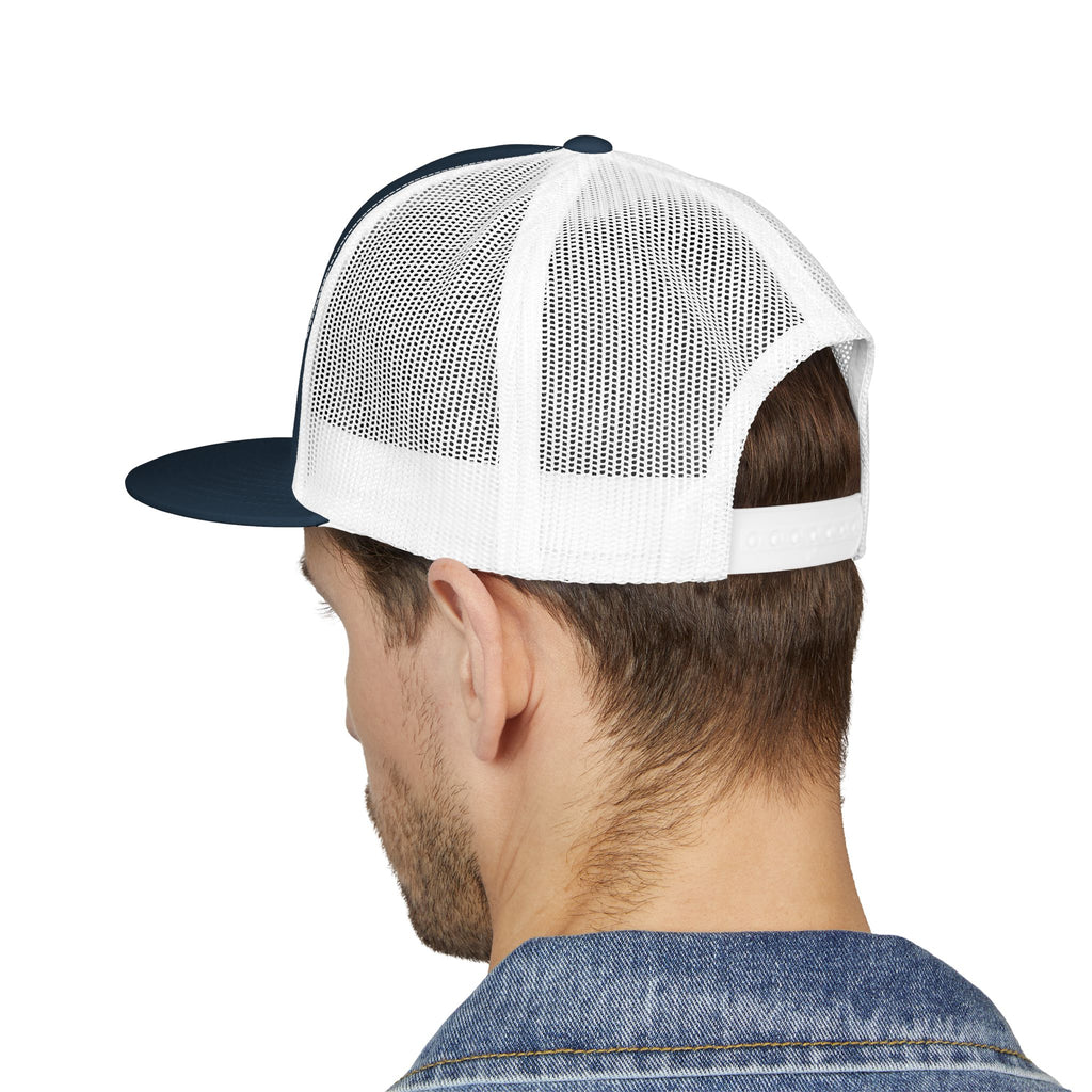 Blue Collar Workwear Trucker Cap — Lead On Team Vintage Construction Logo