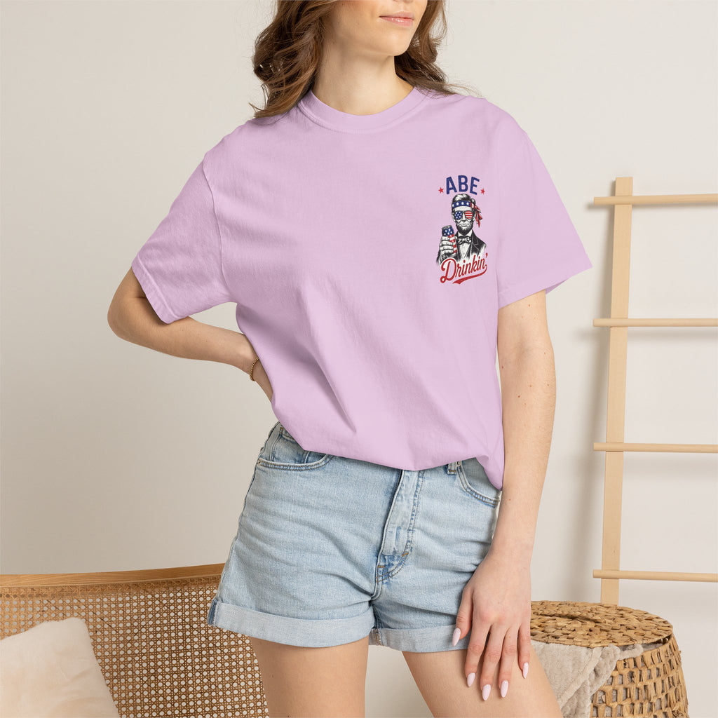 Abe Drinkin' T-Shirt — Patriotic Lincoln Fourth of July Tee