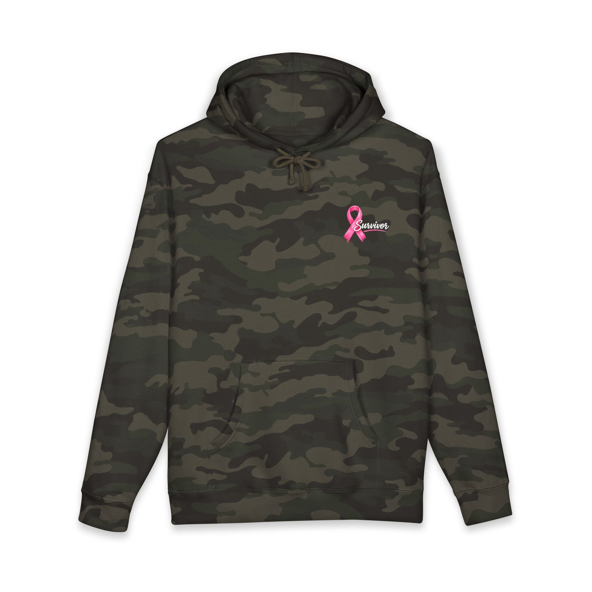 Breast Cancer Survivor Hoodie – 'Survivor, Not Just A Fighter' Pink Ribbon Pullover