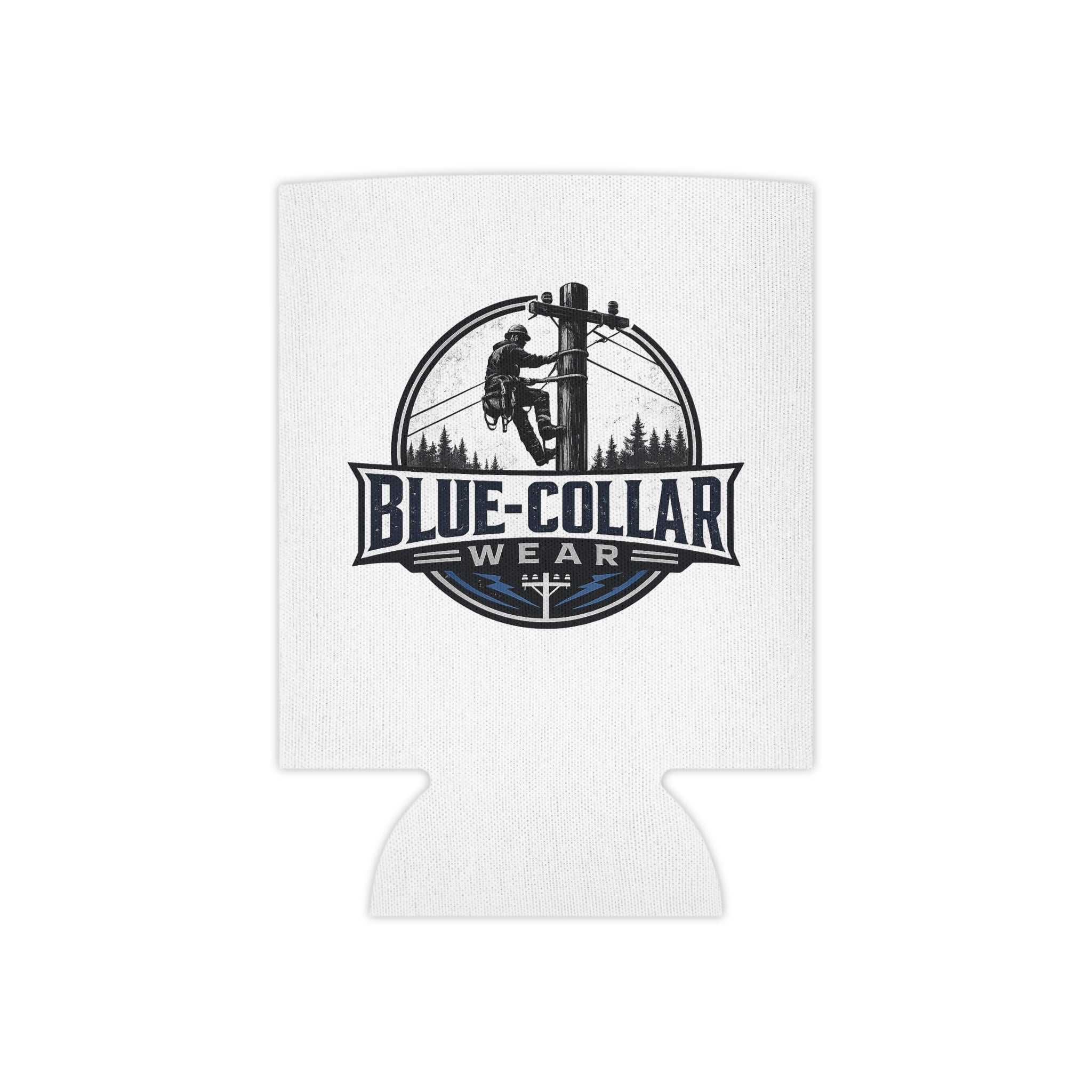 Blue-Collar Wear KOOZIE — Lineman Logo Beer Koozie