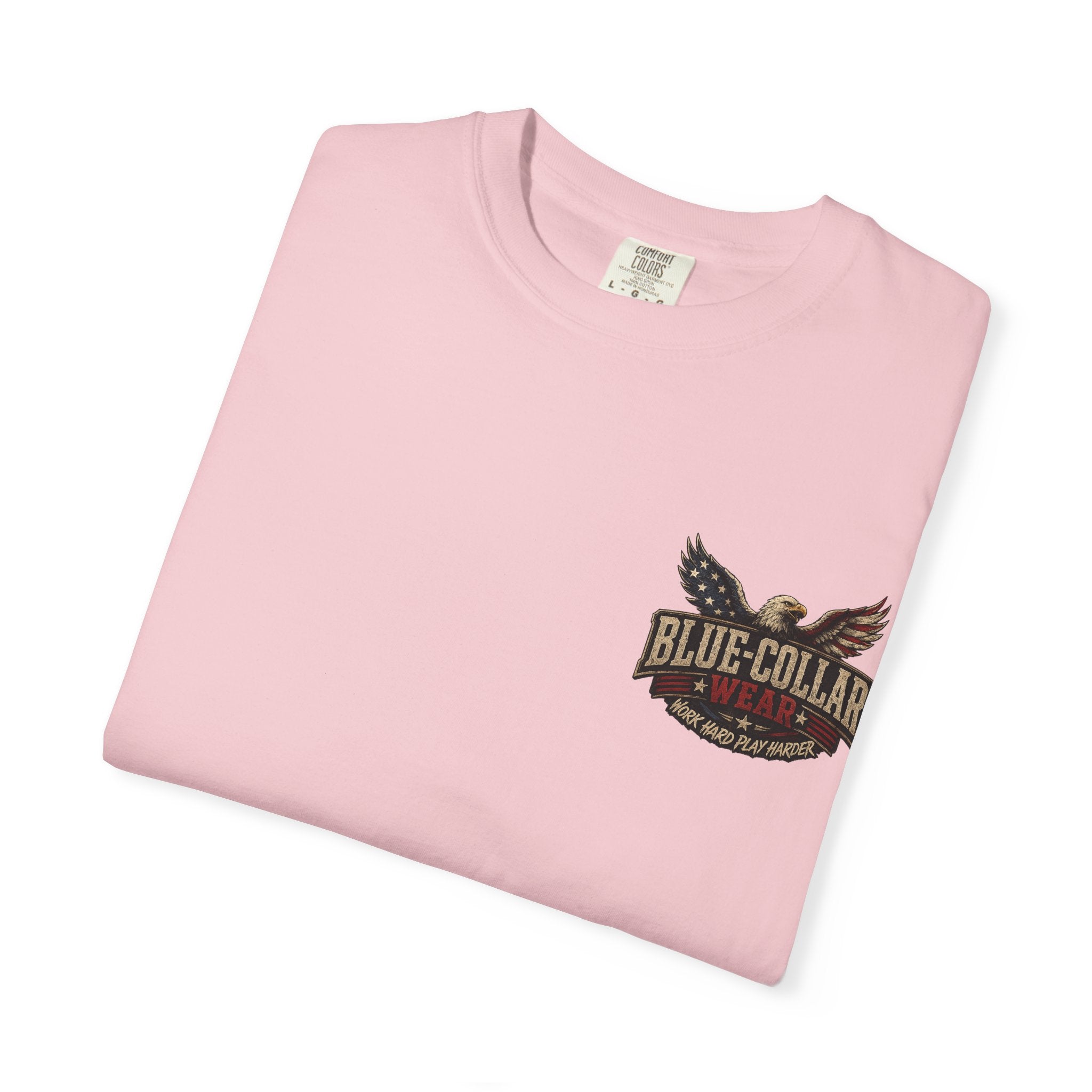 Blue-Collar Wear Patriotic T-Shirt — “Red, White & Blue Built by the Brave”