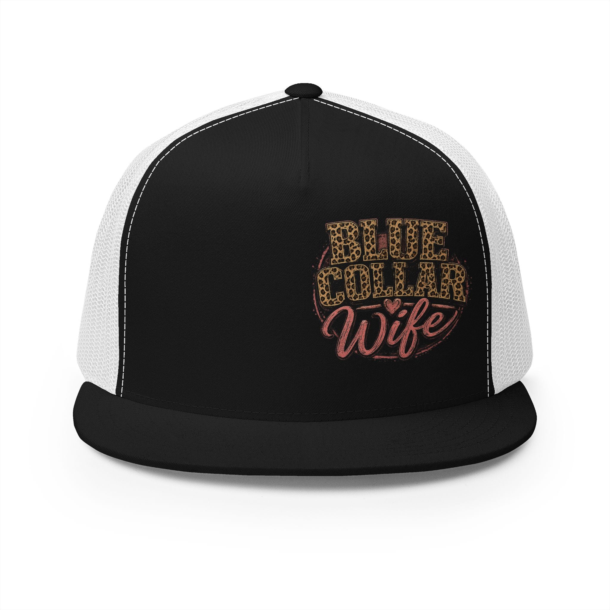 Blue Collar Wife Trucker Cap – Leopard Print Workwife Snapback