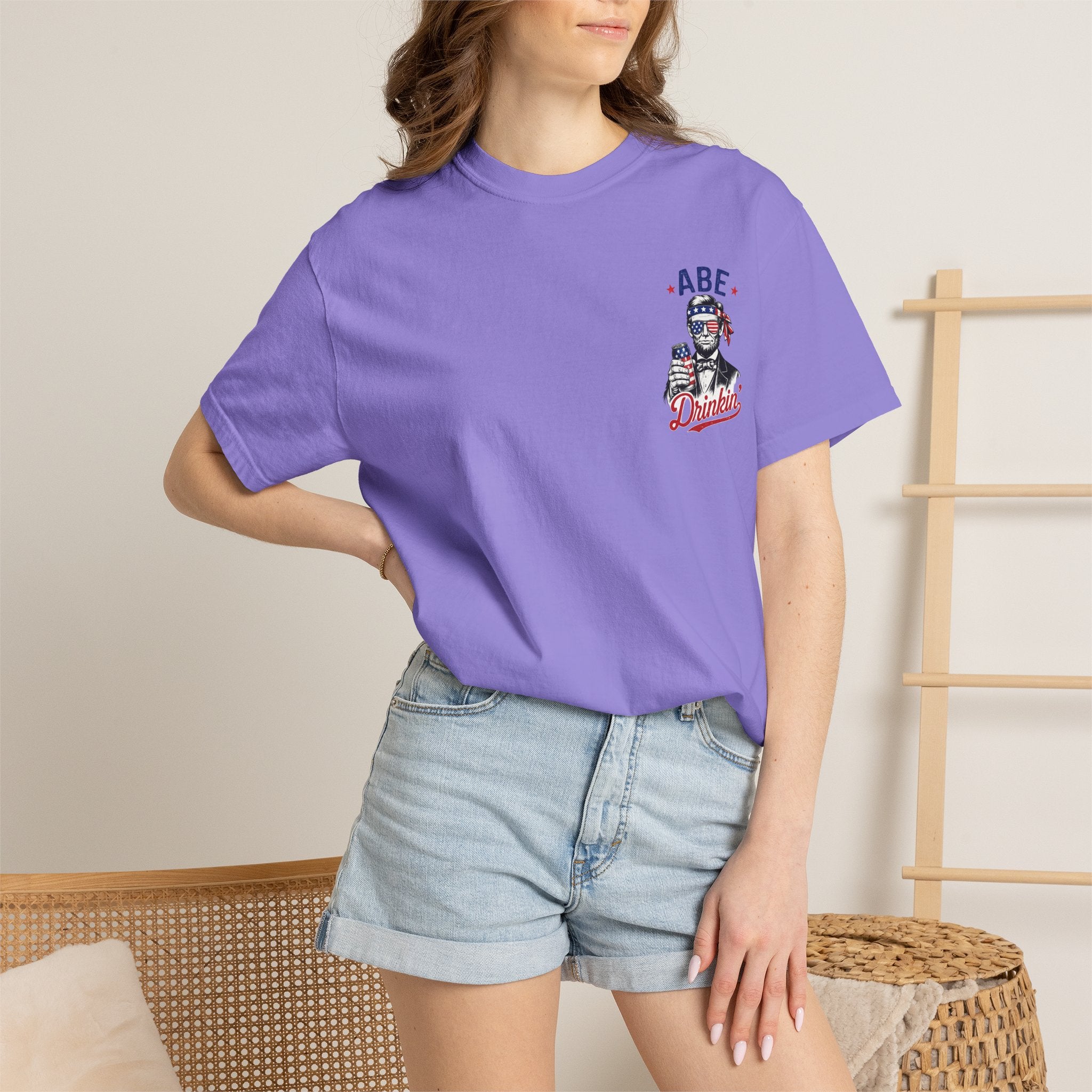 Abe Drinkin' T-Shirt — Patriotic Lincoln Fourth of July Tee