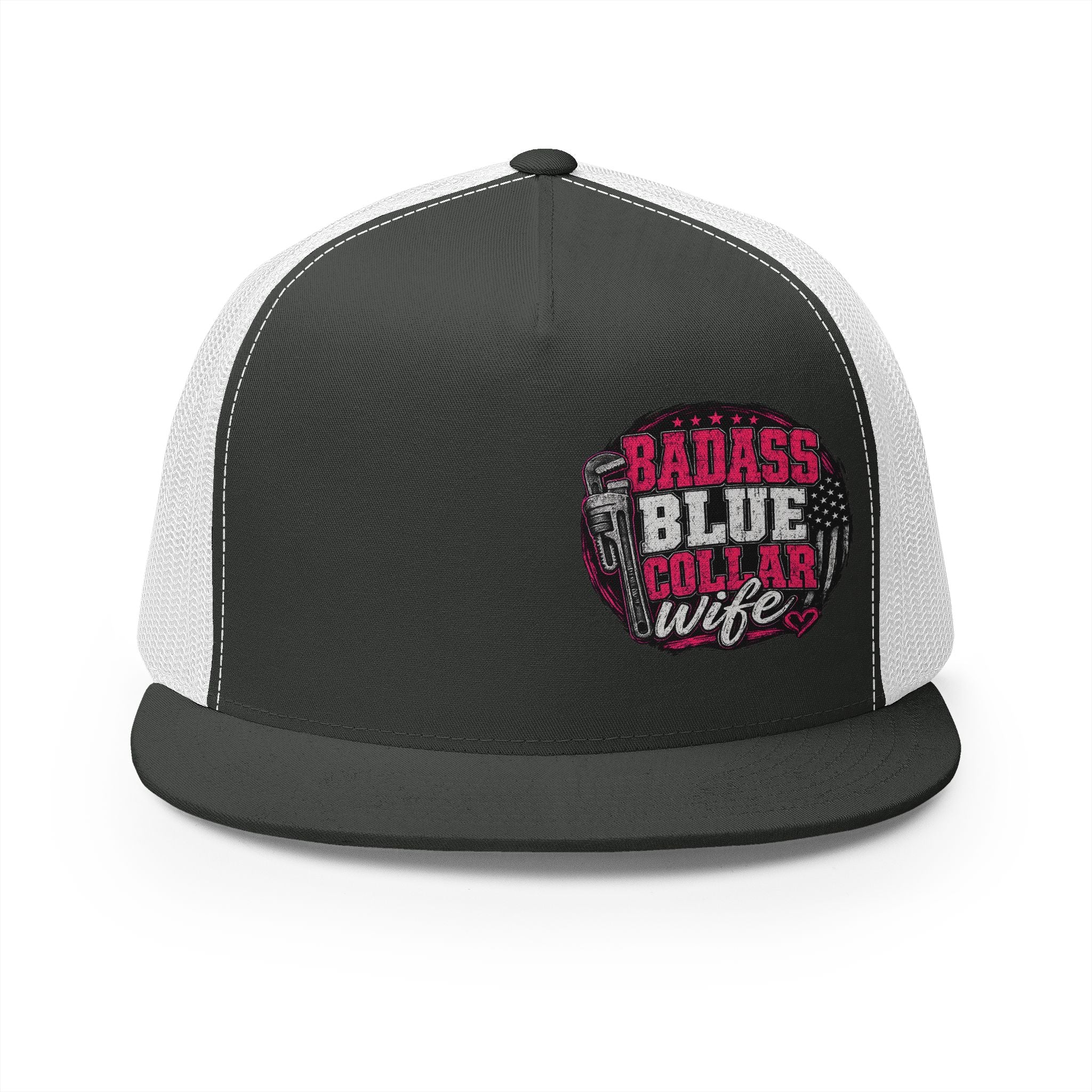Badass Blue Collar Wife Trucker Cap