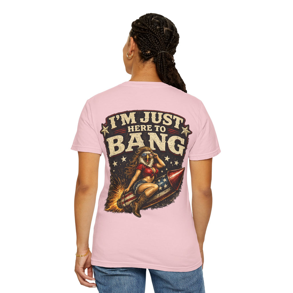 Vintage Pinup 'I'm Just Here to Bang' T‑Shirt