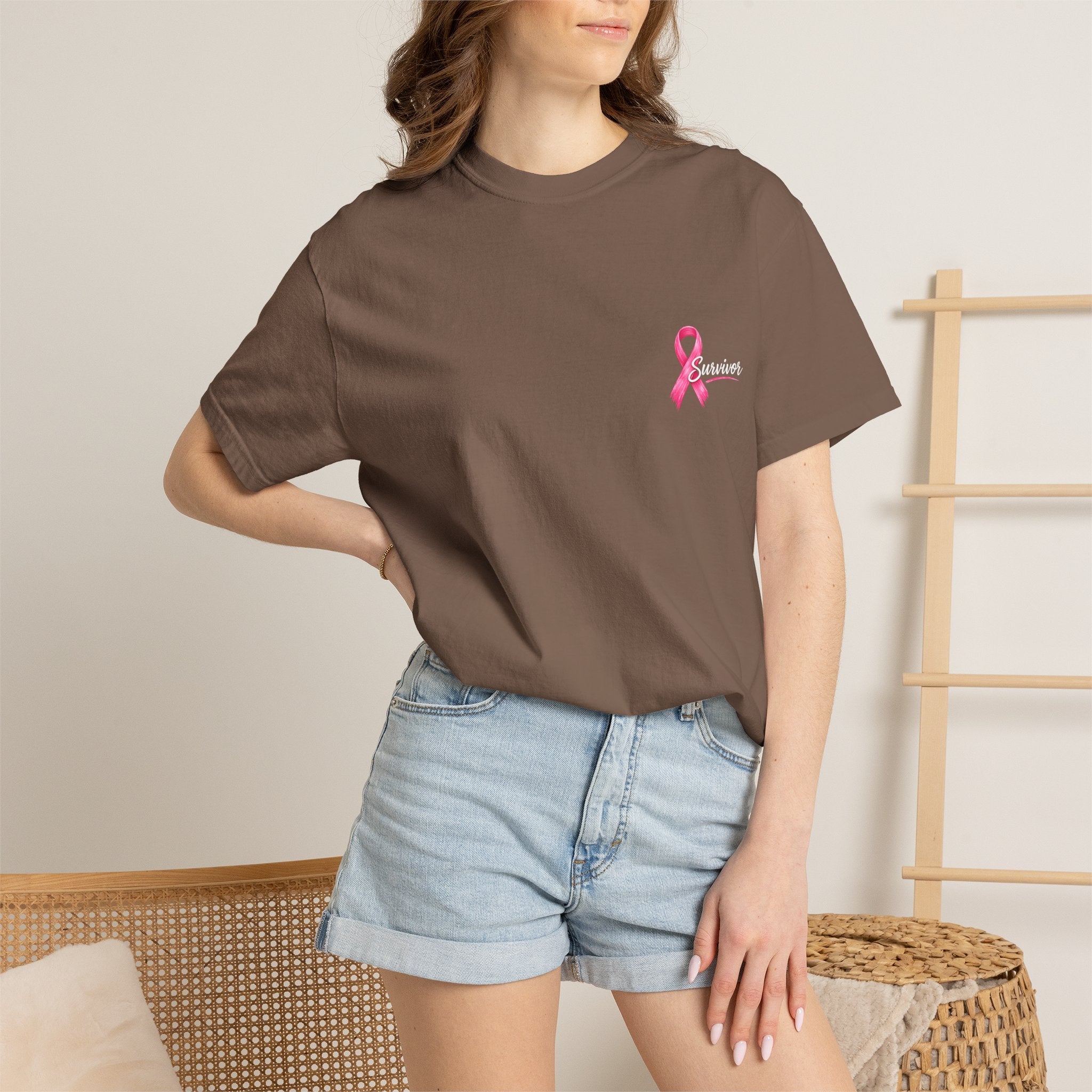 Breast Cancer Survivor T-Shirt — 'Survivor' Pink Ribbon Awareness Tee