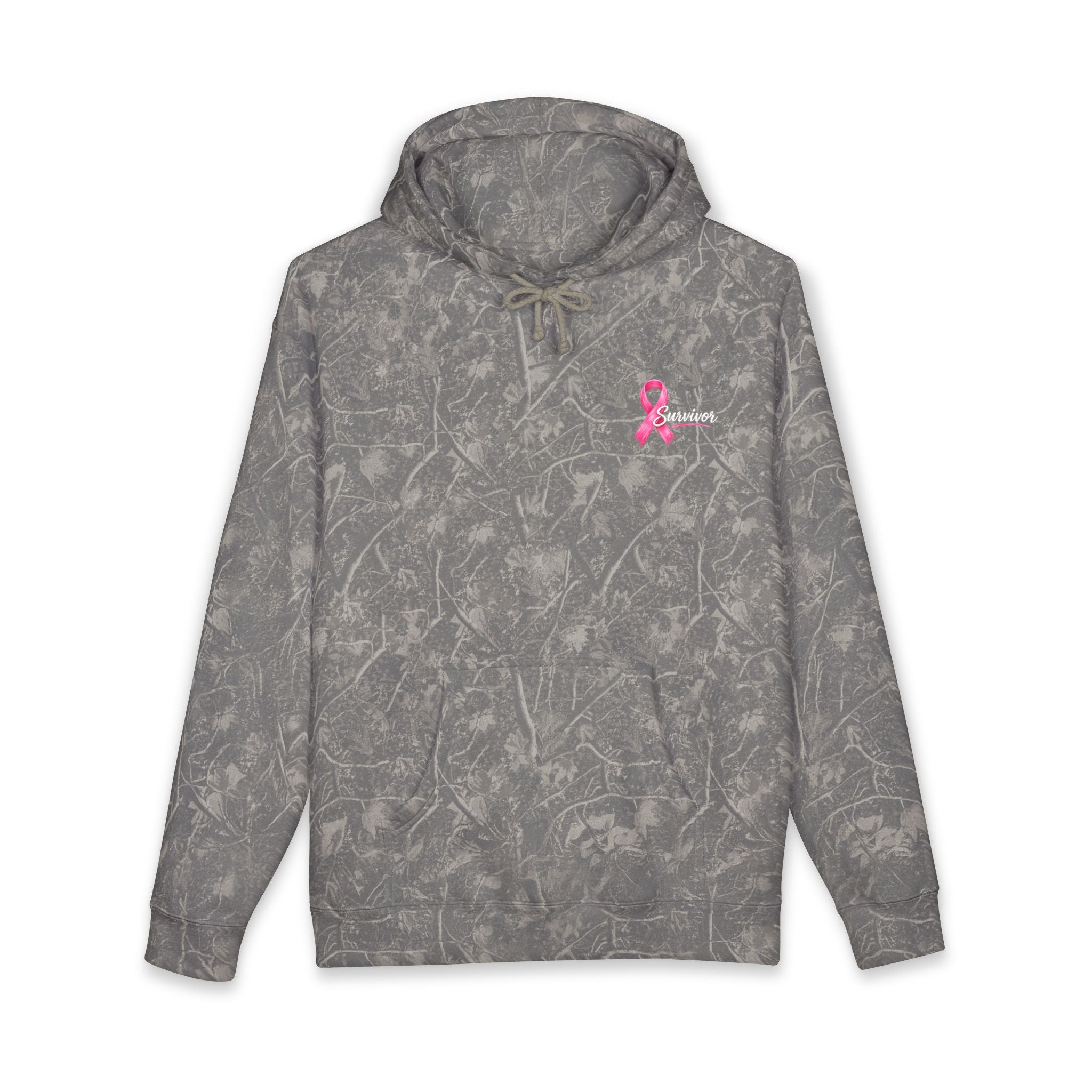 Breast Cancer Survivor Hoodie – 'Survivor, Not Just A Fighter' Pink Ribbon Pullover