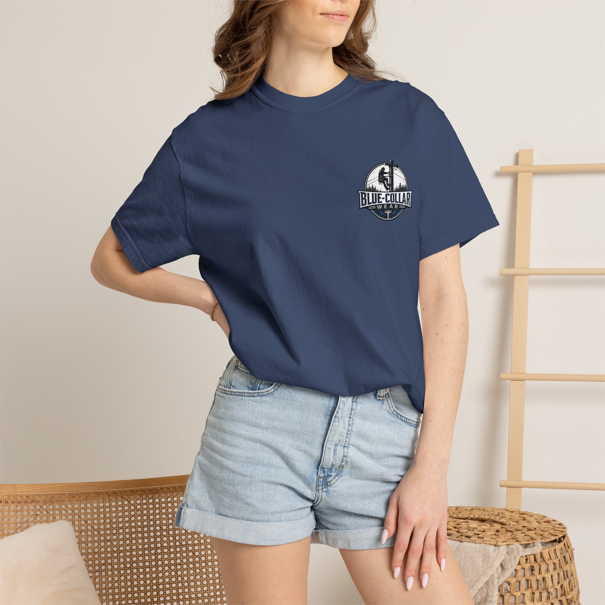 Blue-Collar Wear T-Shirt — Lineman Utility Work Tee