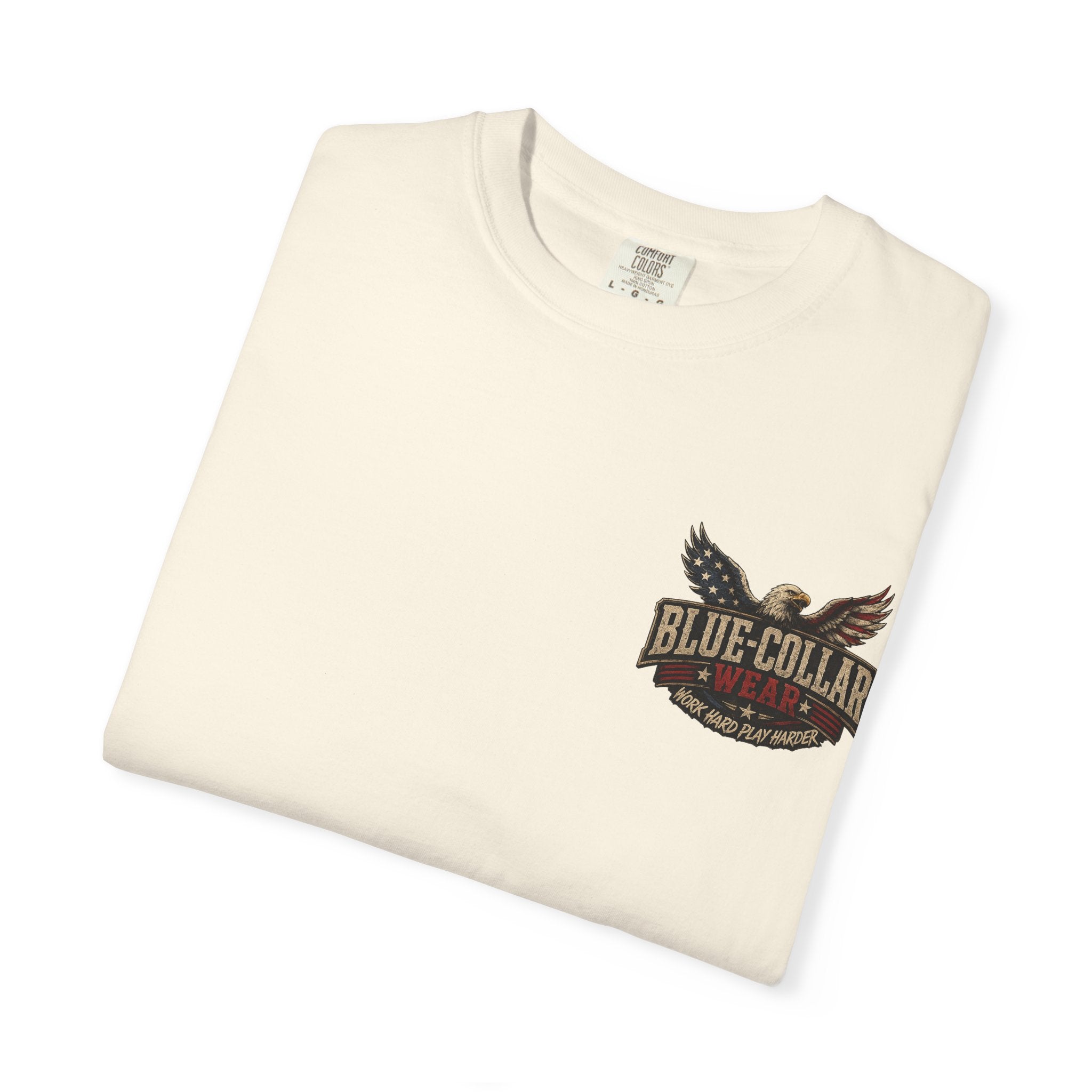 'Merica Motorcycle Eagle T-Shirt — Blue Collar 4th of July Graphic Tee