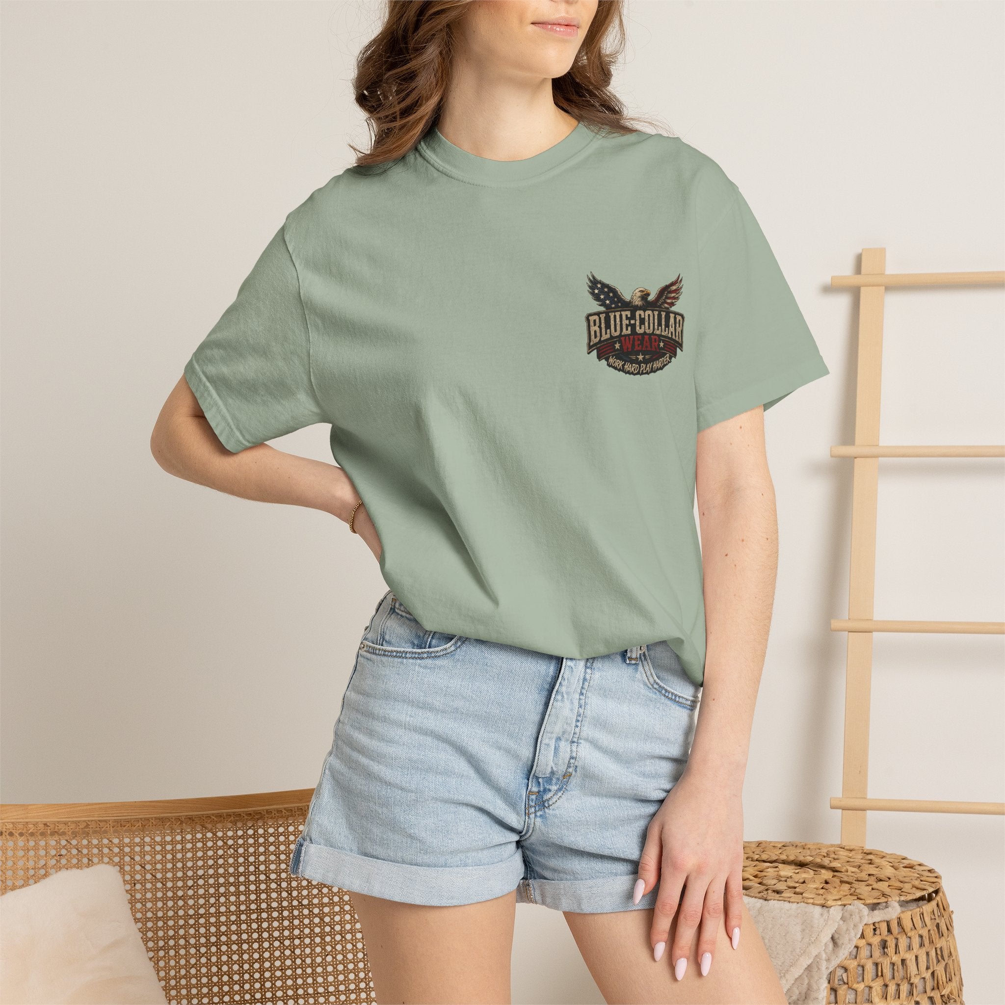 Patriotic 'America Land of the Free' T-Shirt — Eagle & Flag Graphic