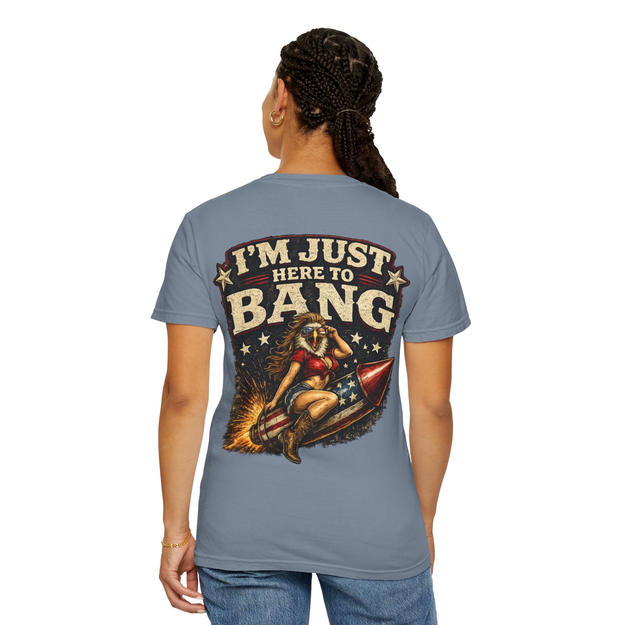 Vintage Pinup 'I'm Just Here to Bang' T‑Shirt
