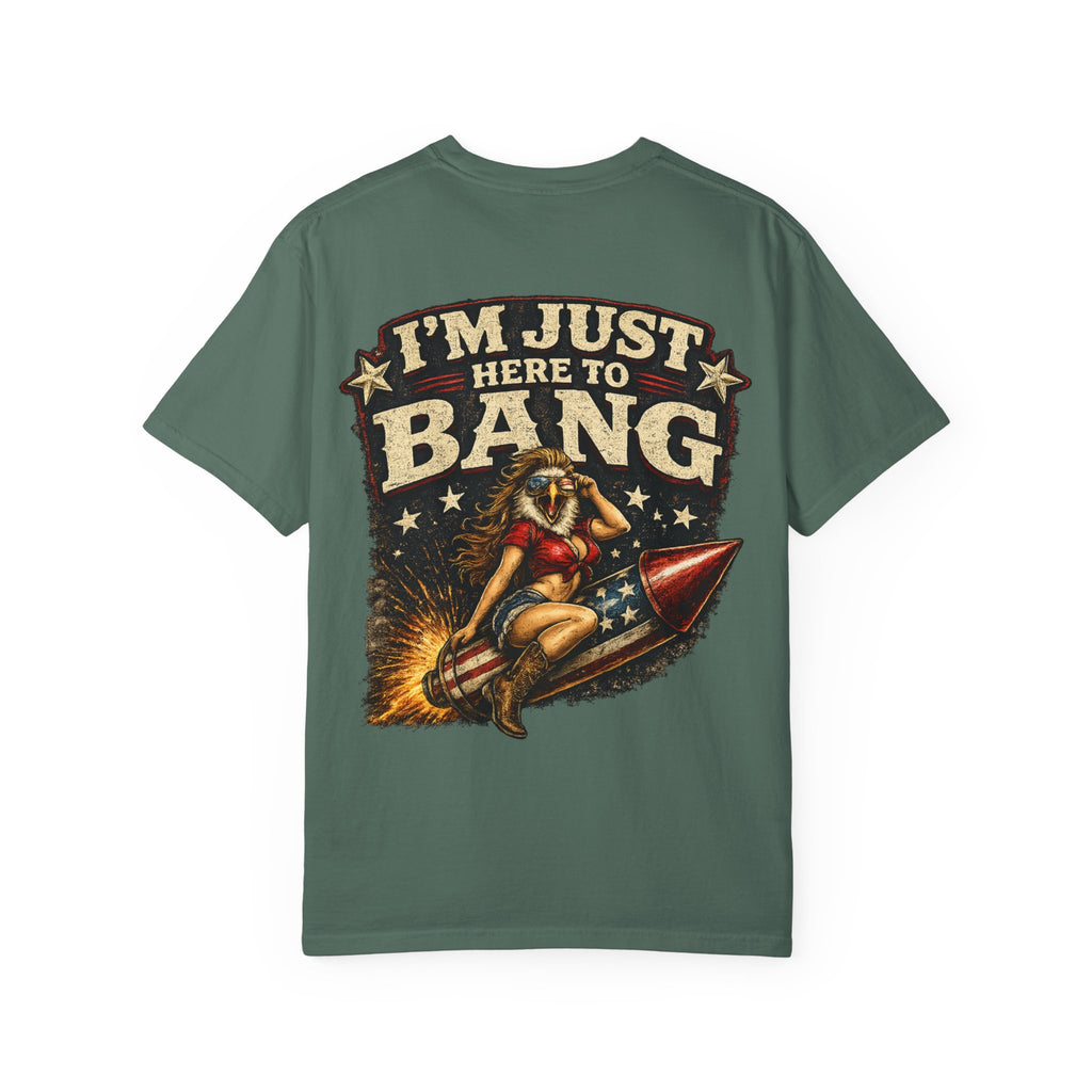 Vintage Pinup 'I'm Just Here to Bang' T‑Shirt