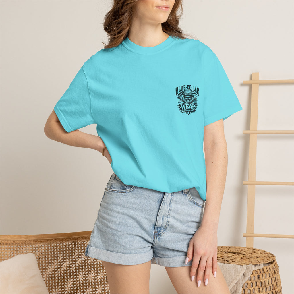 Oil Rig Illustration T-shirt | Fuck Fight Trip Pipe