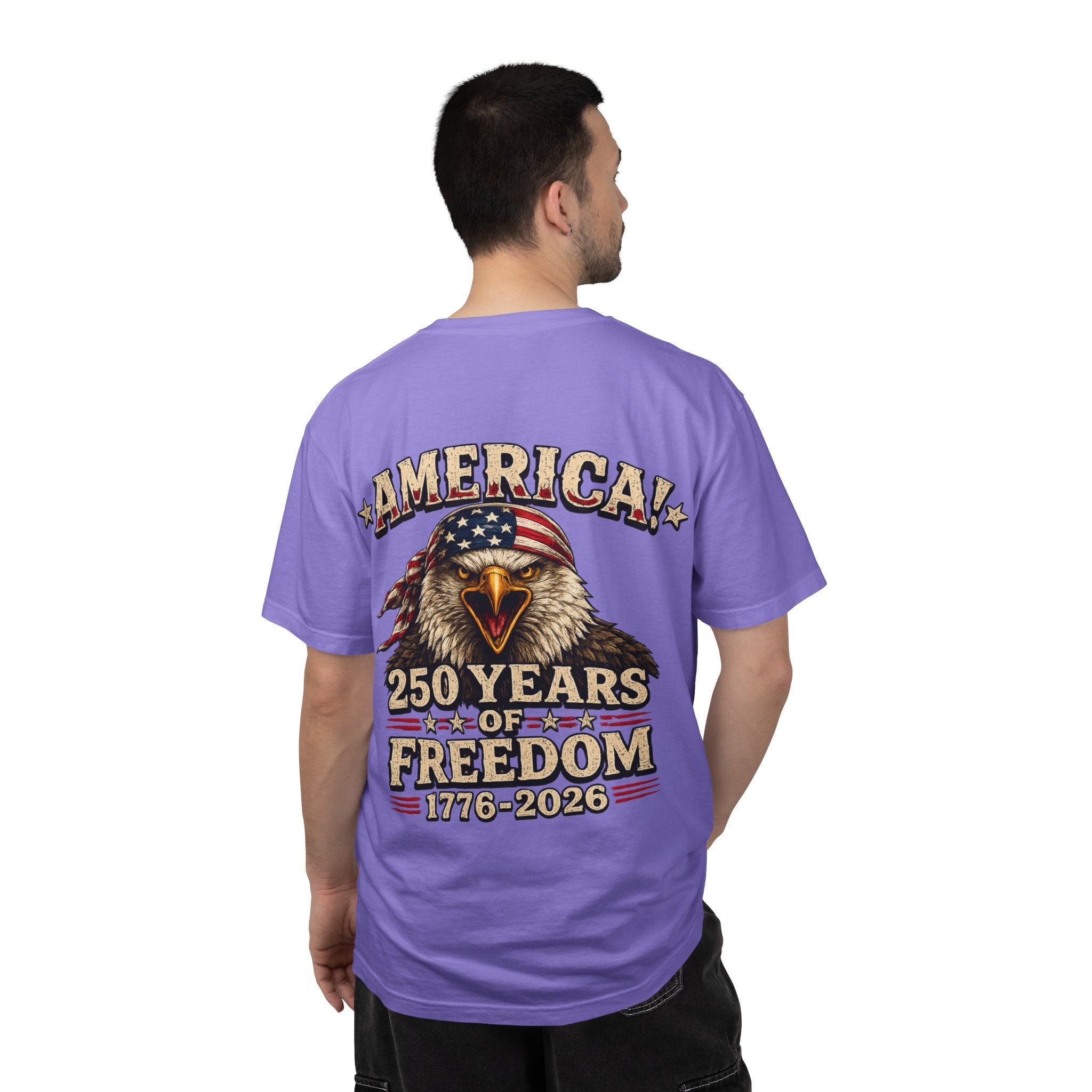 250 Years of Freedom Eagle T-Shirt — America 1776–2026 Patriotic Tee