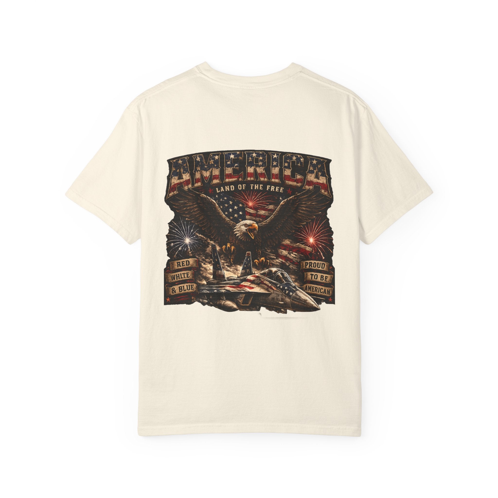 Patriotic 'America Land of the Free' T-Shirt — Eagle & Flag Graphic